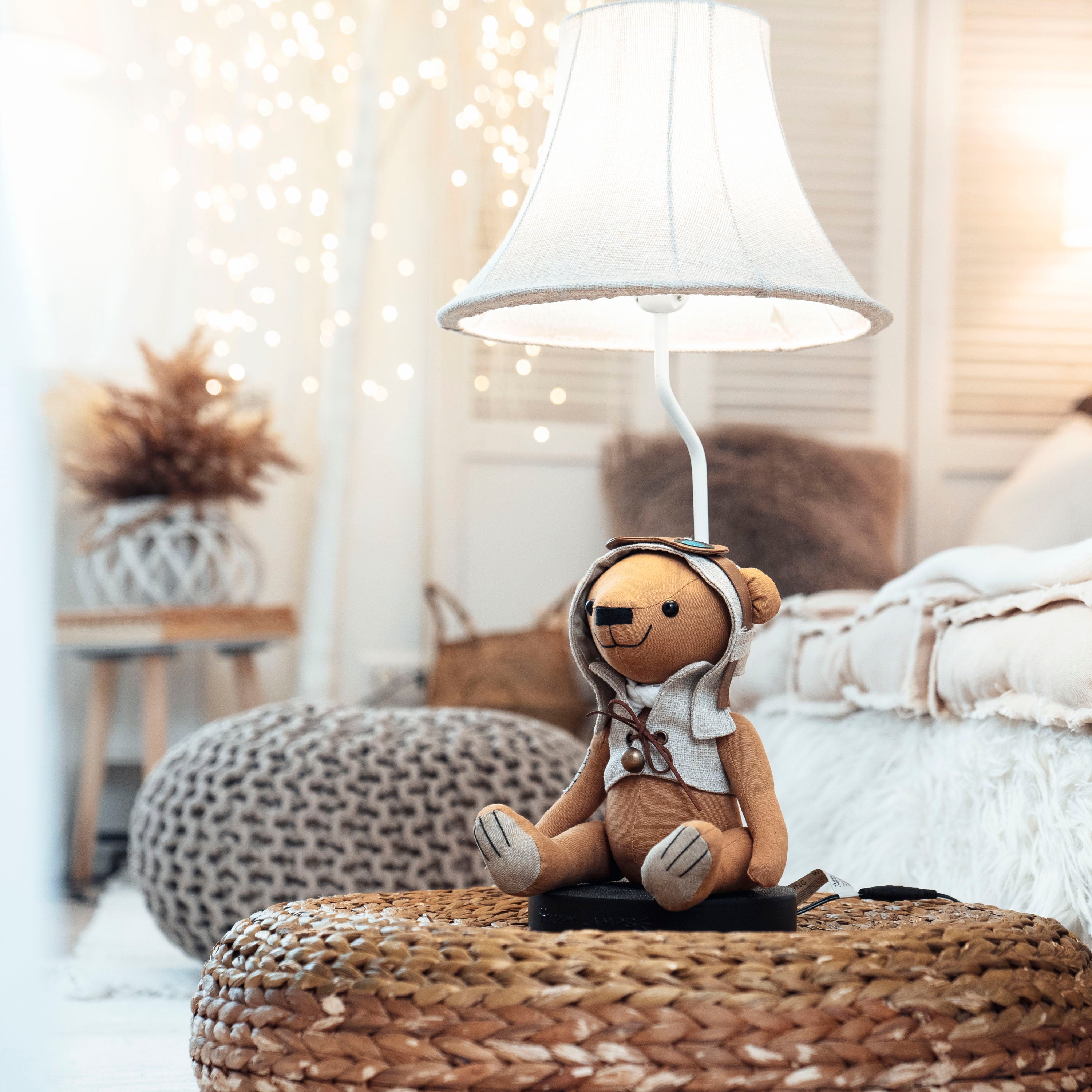 Charles der Bär - Stofftierlampe