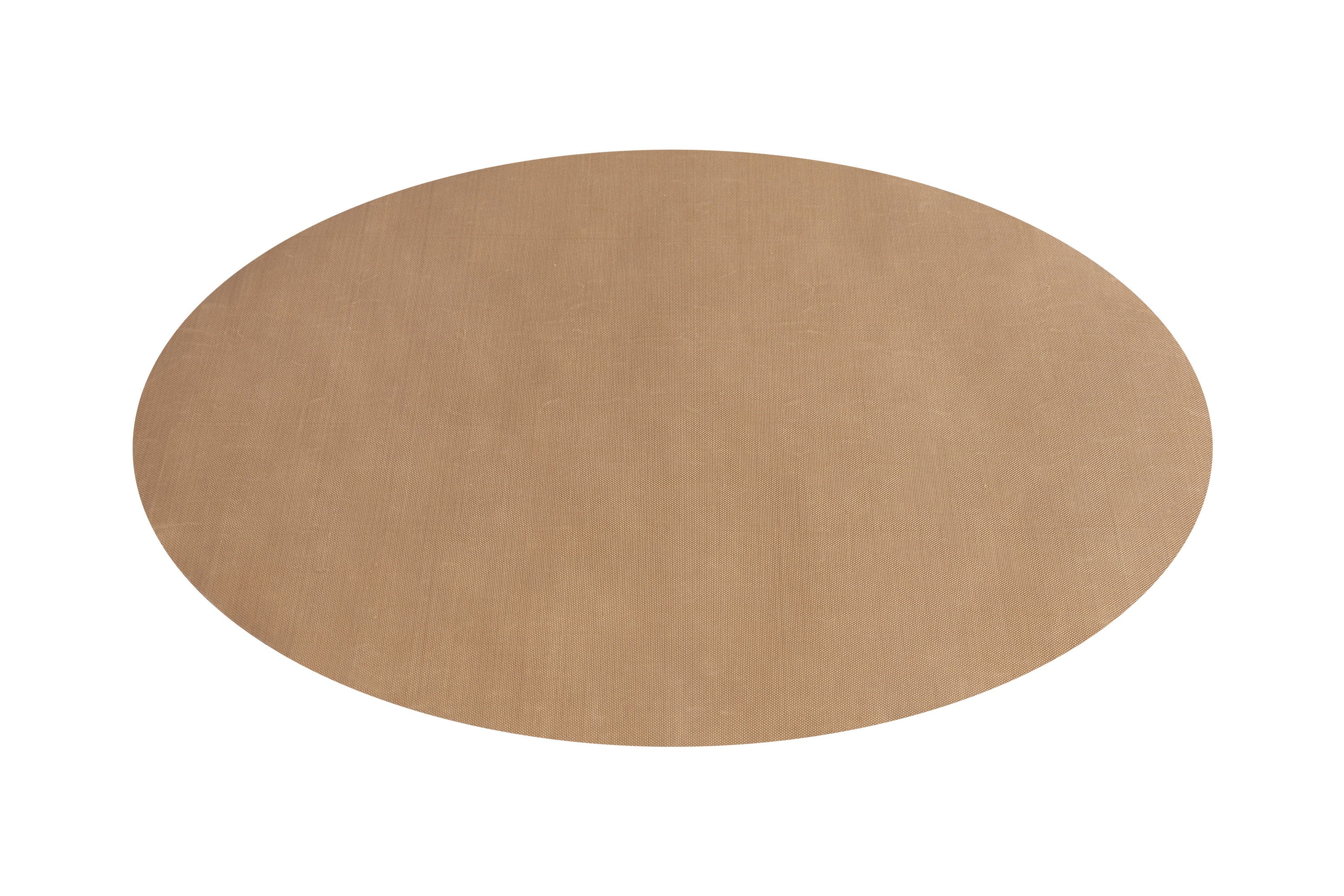 Eine große, beige, runde Dauerbackfolie
