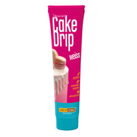 Eine Tube Cake Drip in weiß
