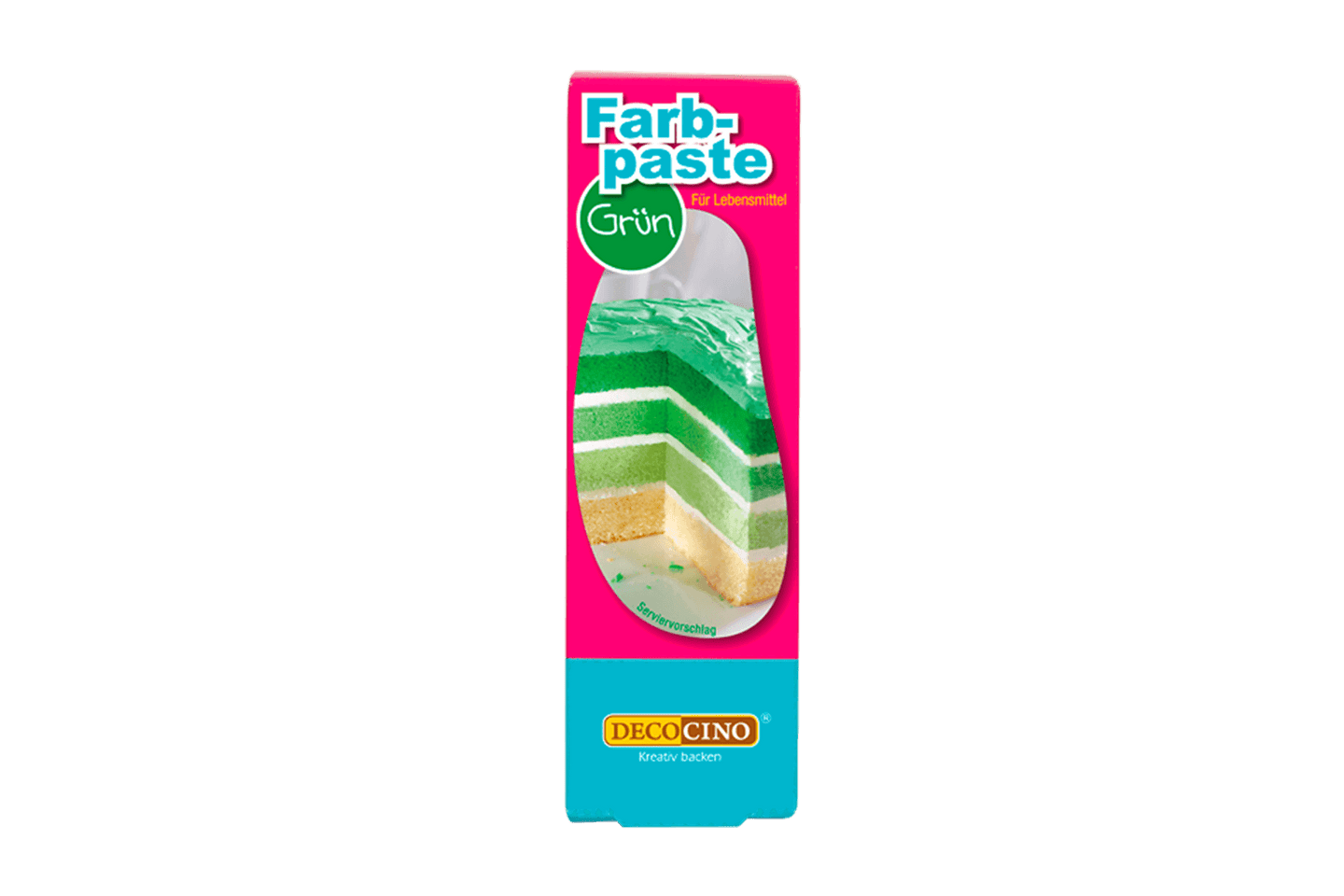 Eine Packung Farbpaste grün