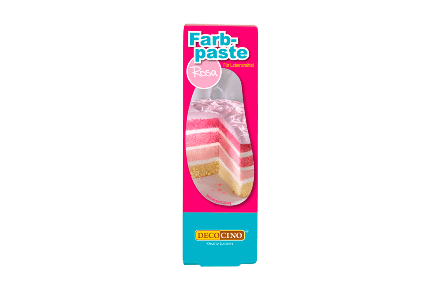 Eine Packung Farbpaste rosa