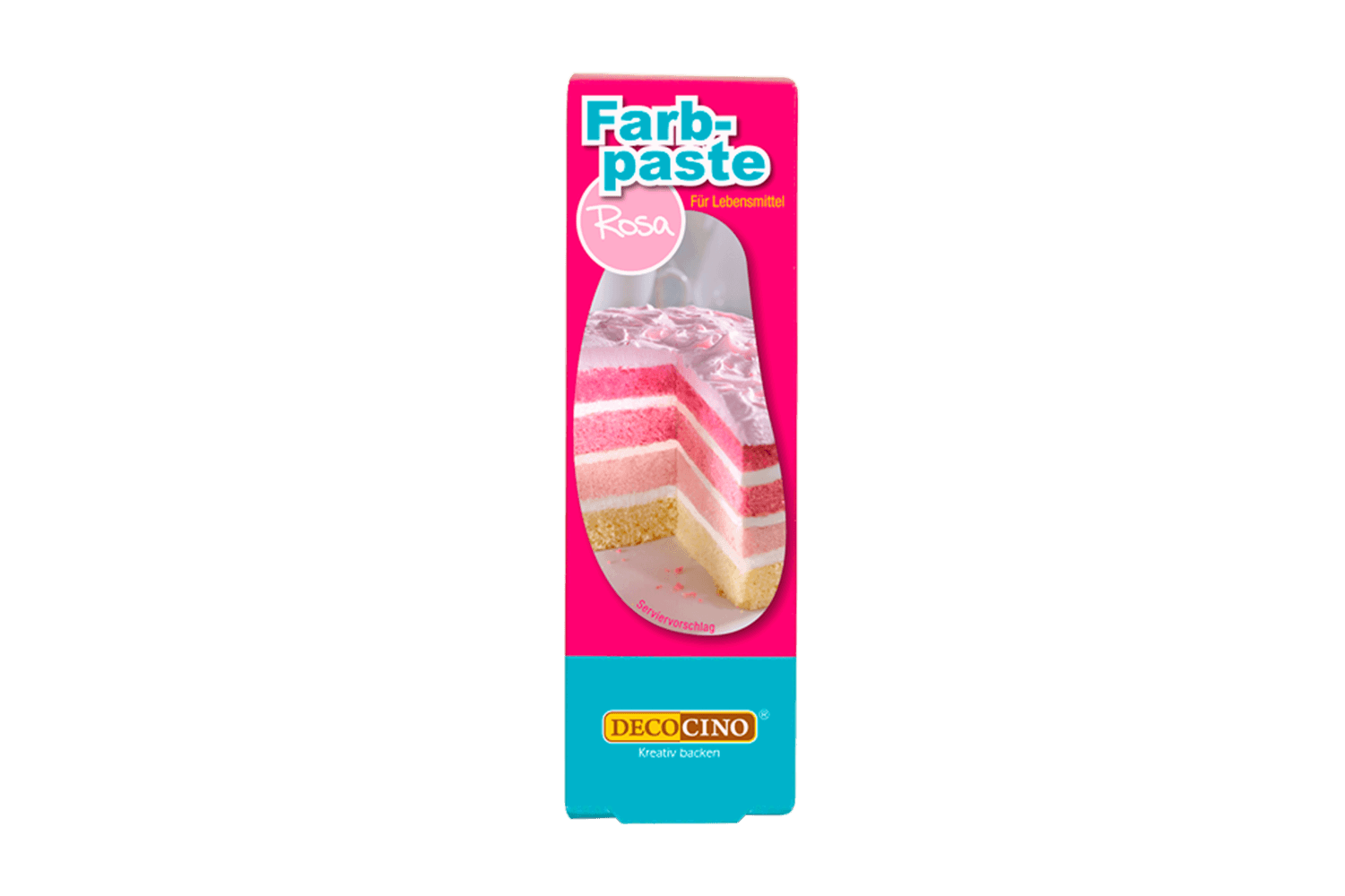 Eine Packung Farbpaste rosa