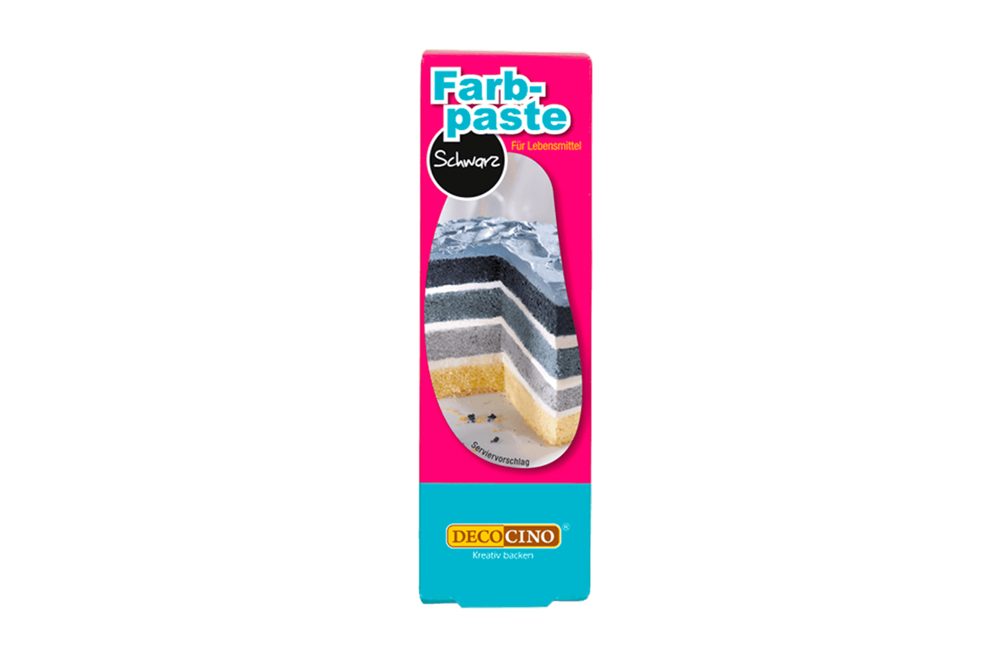 Eine Packung Farbpaste schwarz