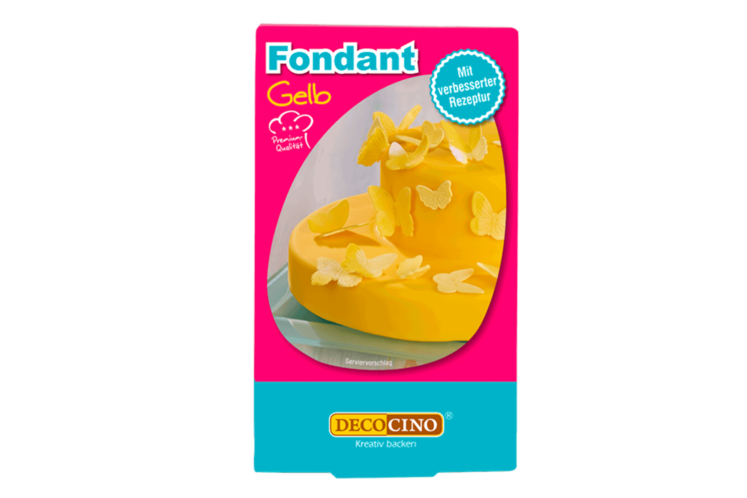 Eine Packung mit Fondant gelb