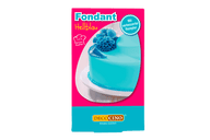 Eine Packung mit Fondant hellblau