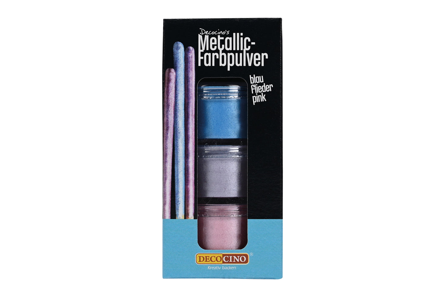 Metallic Farbpulver 3er Set - verschiedene Farben