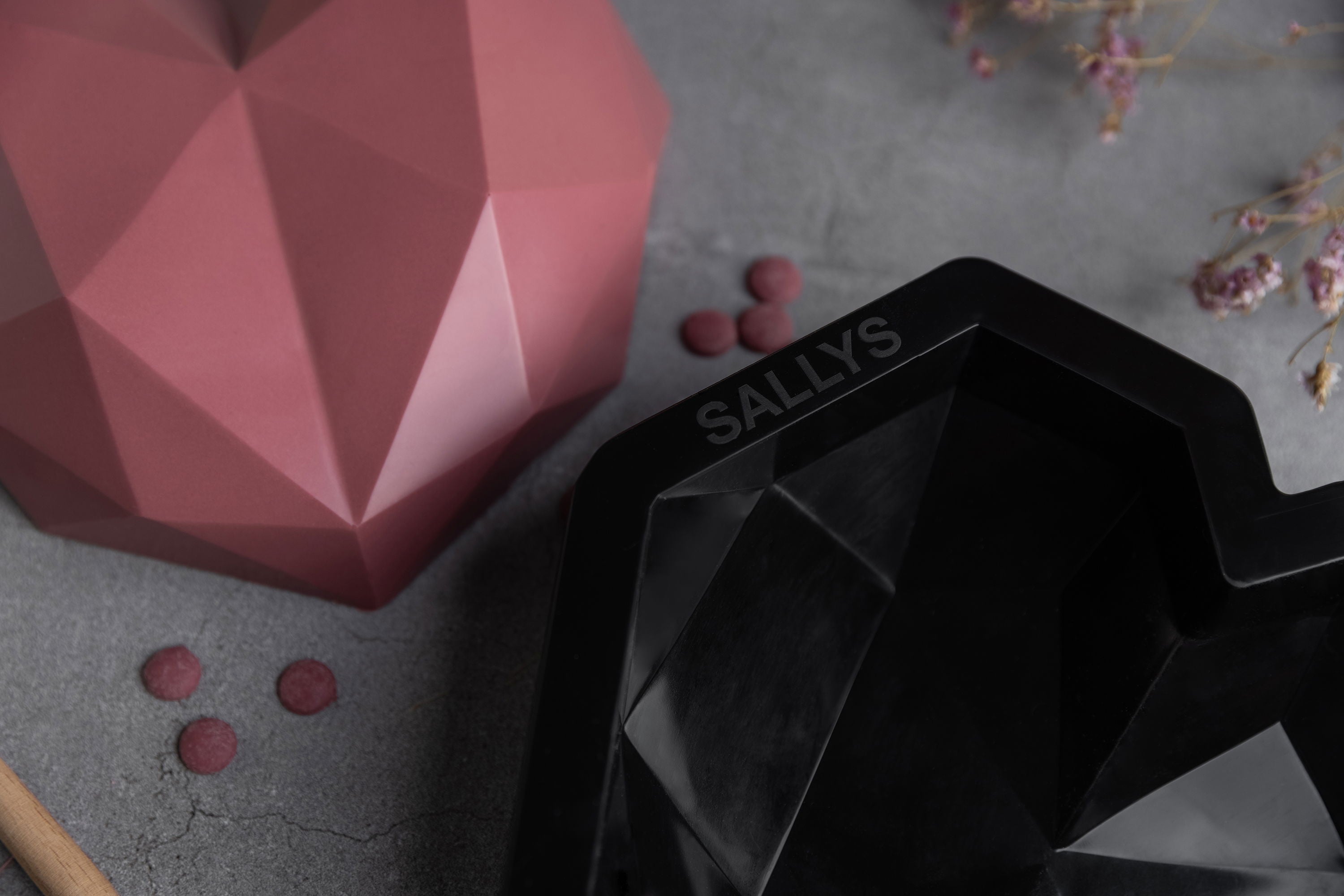 Sallys 3D Diamant-Herz Silikonbackform