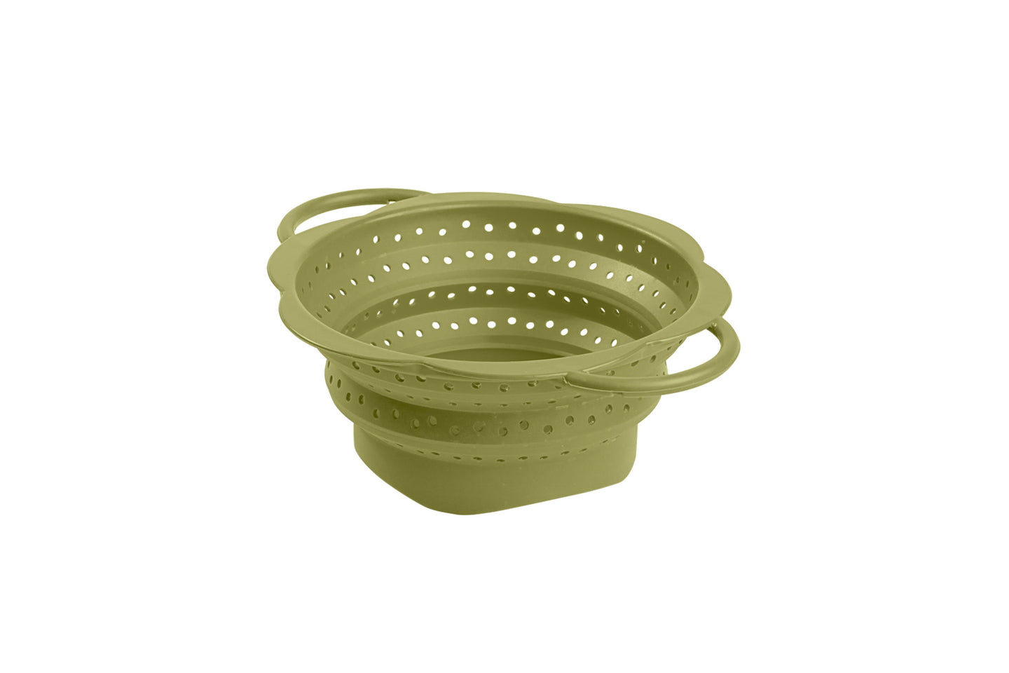Ein olivfarbenes Faltsieb
