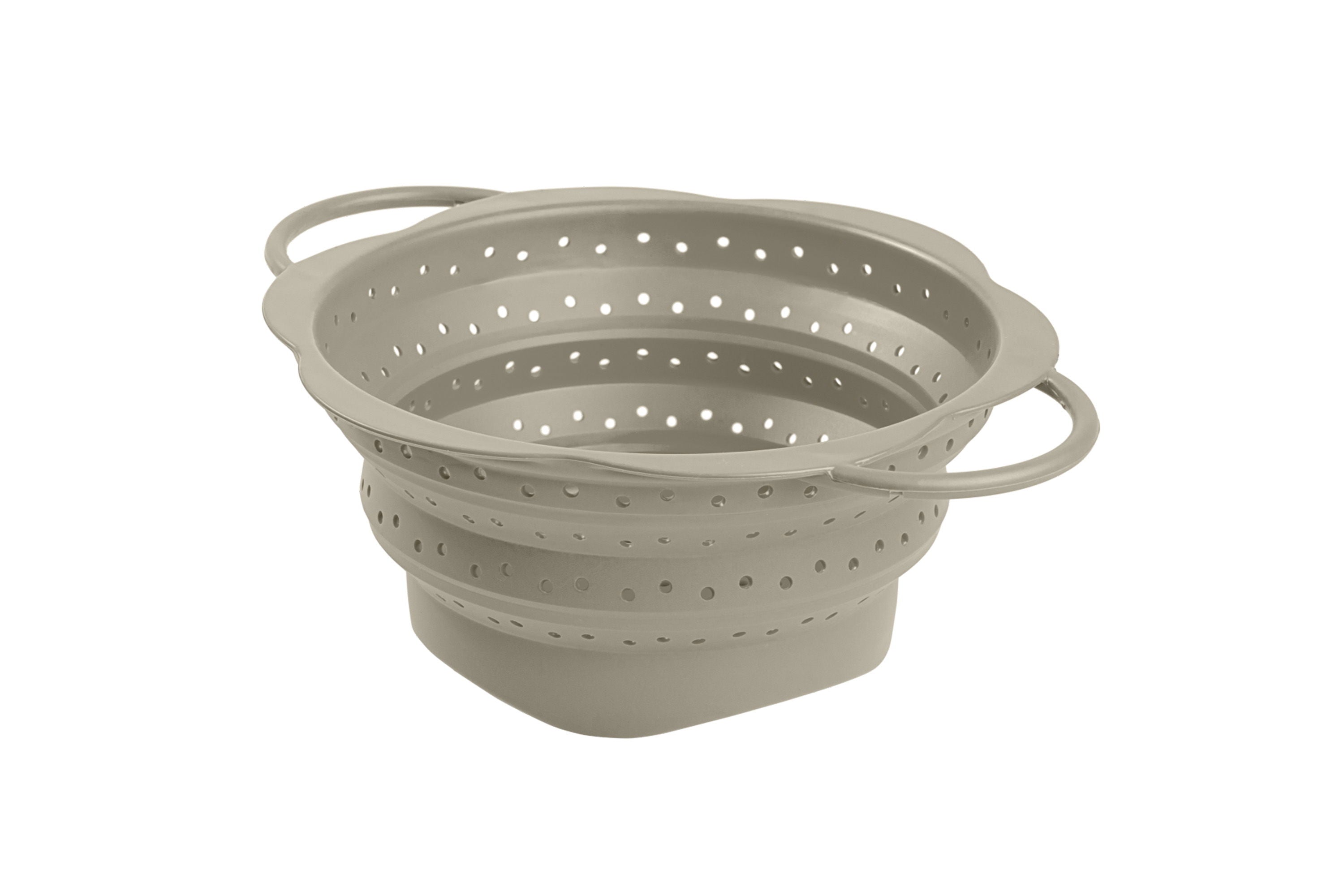 Ein taupefarbenes Faltsieb