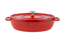 Ein roter Gusseisentopf