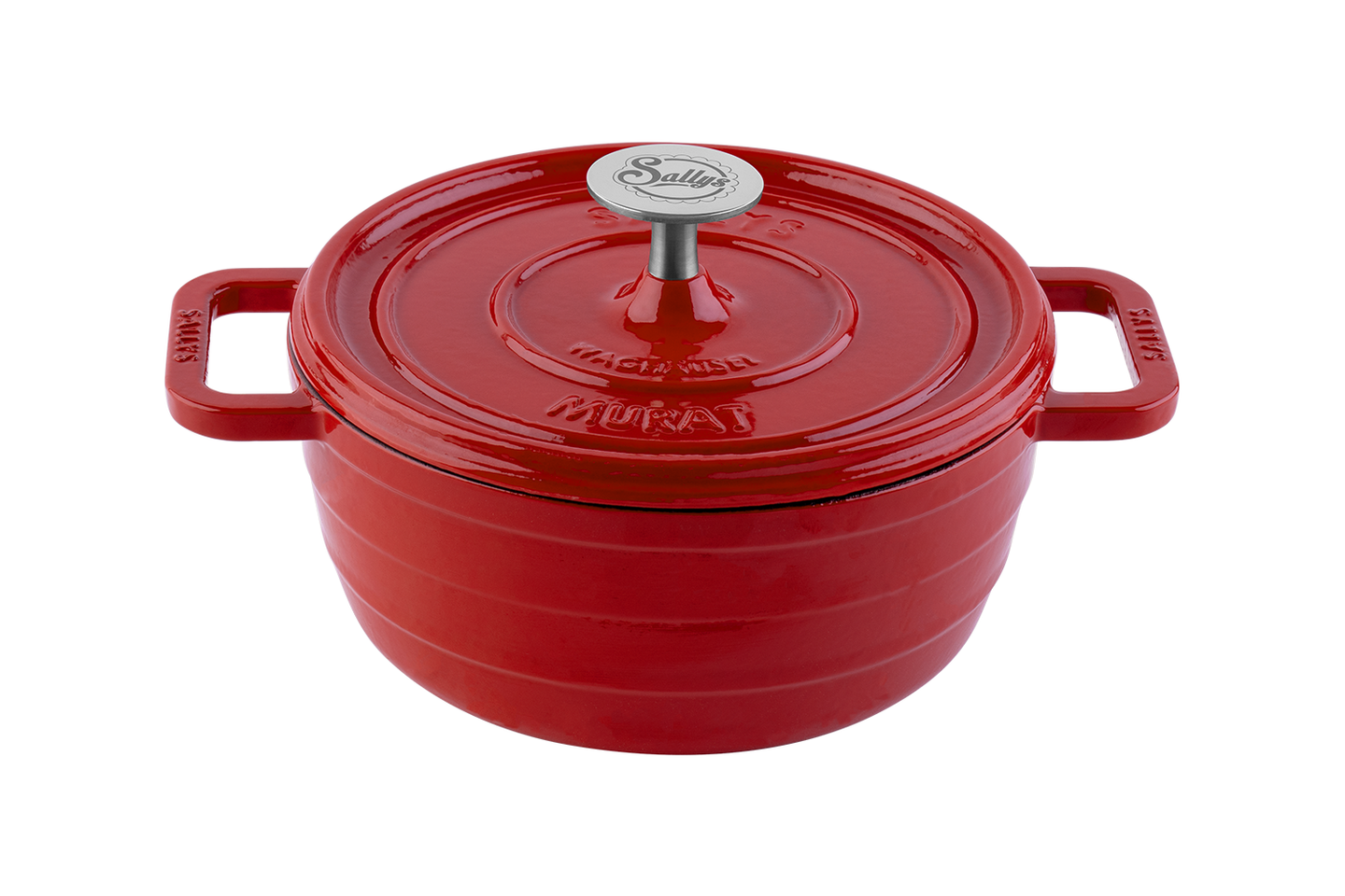 Ein roter Gusseisentopf