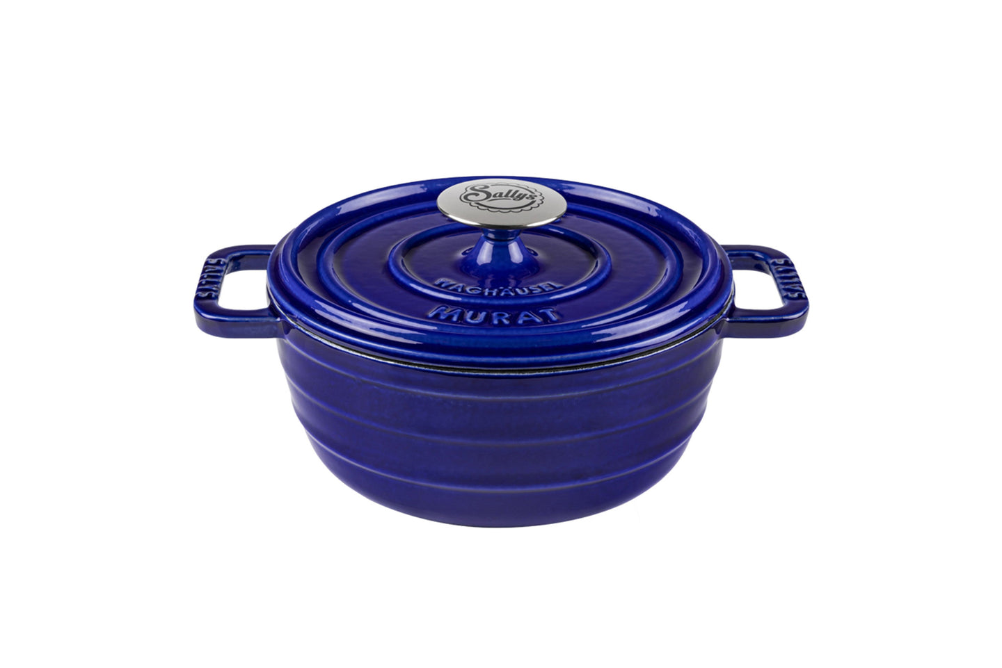 Ein Gusseisentopf in der Farbe royalblue