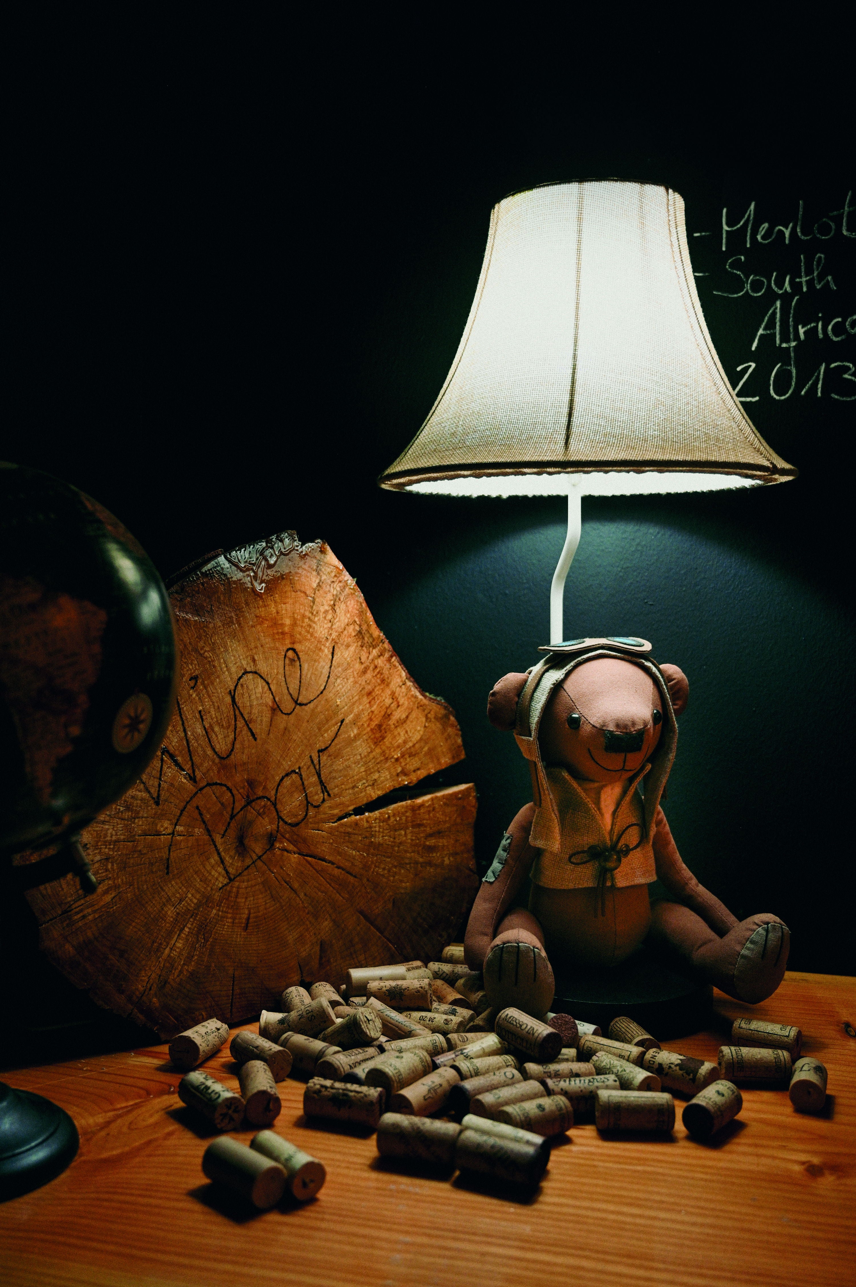 Charles der Bär - Stofftierlampe