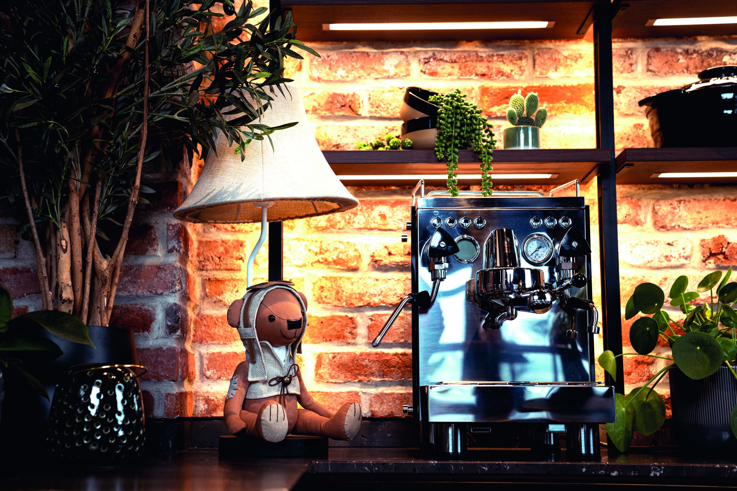 Charles der Bär - Stofftierlampe