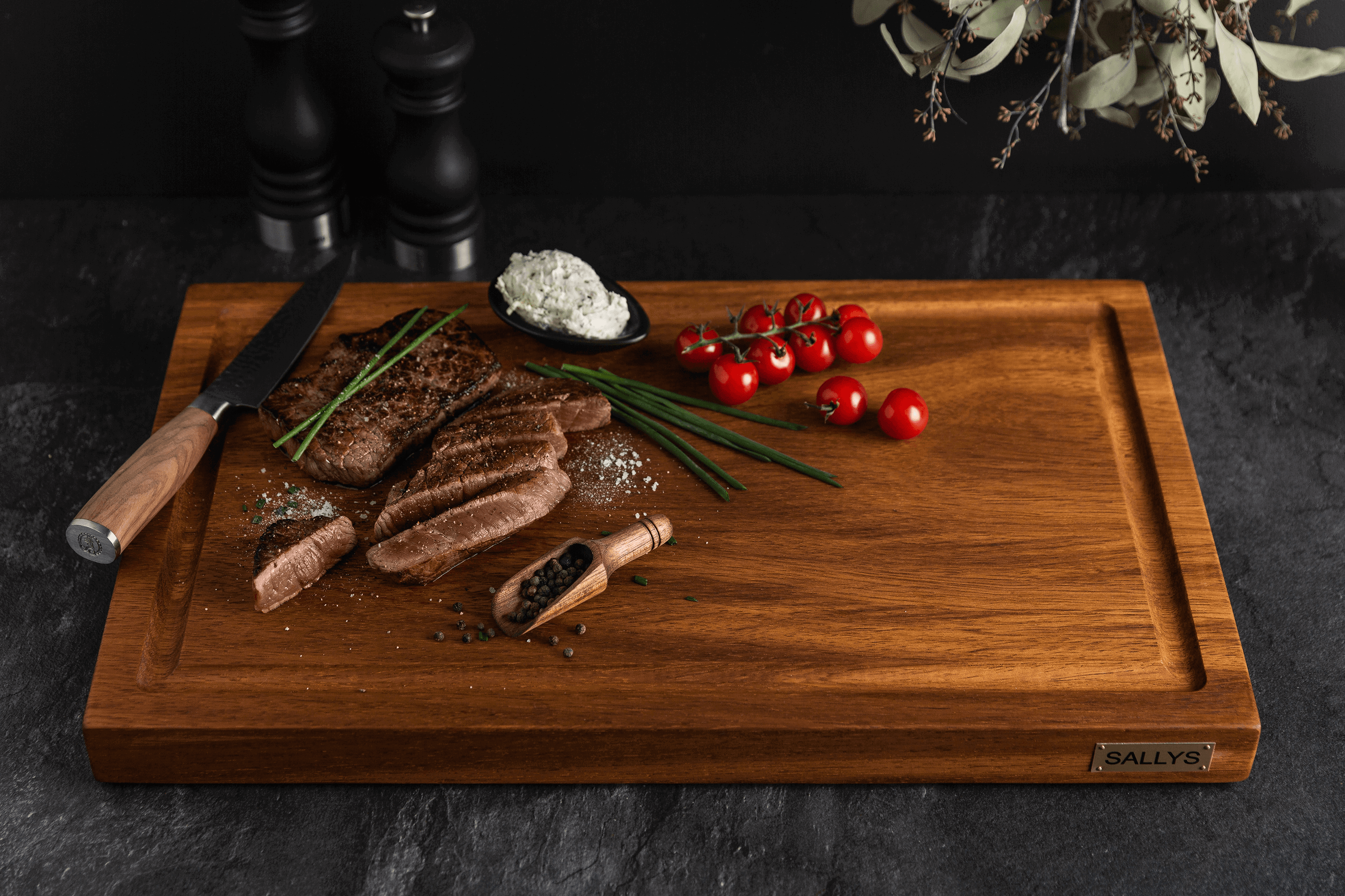 Sallys "Natur" Kambalaholz Schneidebrett (Nr.7)