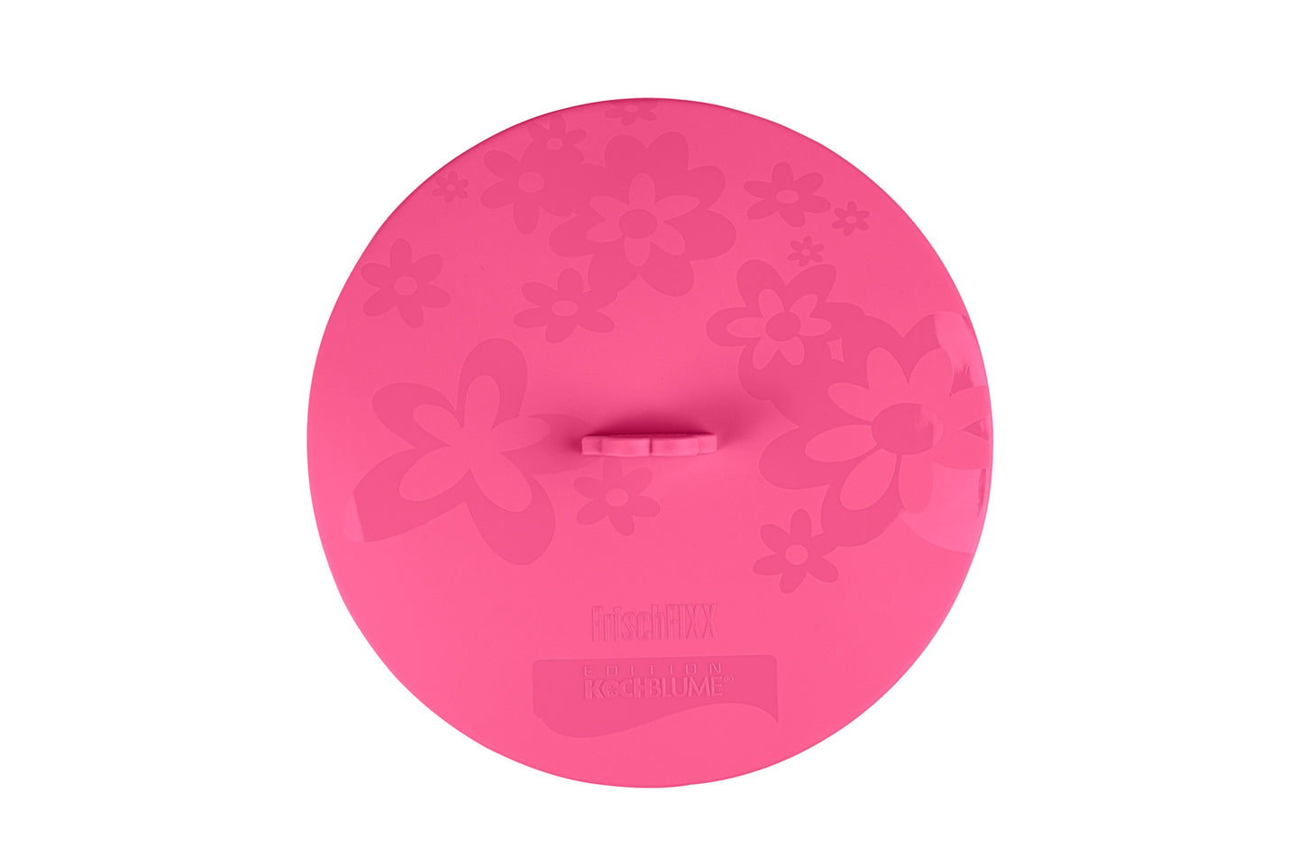 Ein pinkfarbener Frischfixx-Deckel