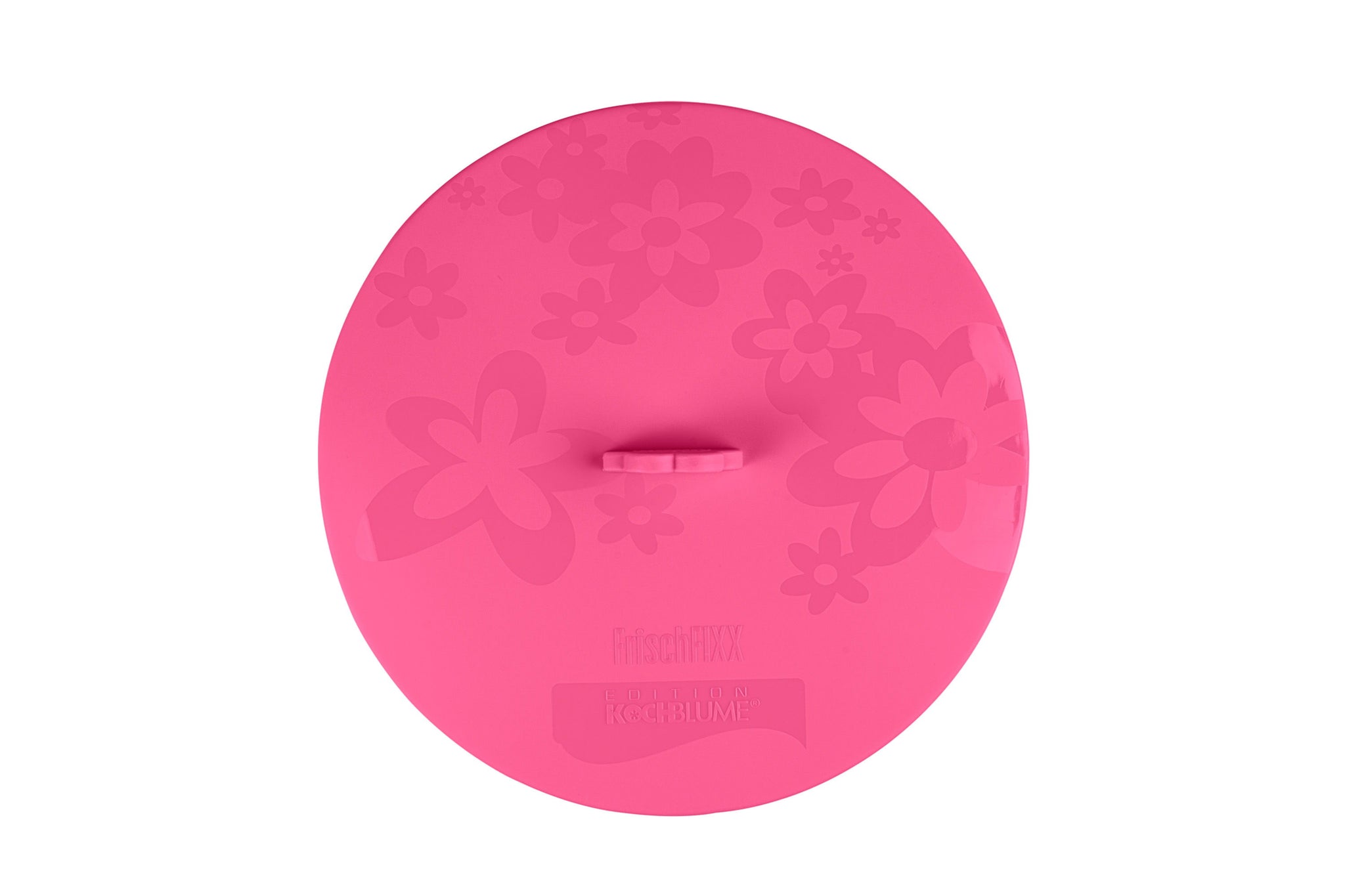 Ein pinkfarbener Frischfixx-Deckel