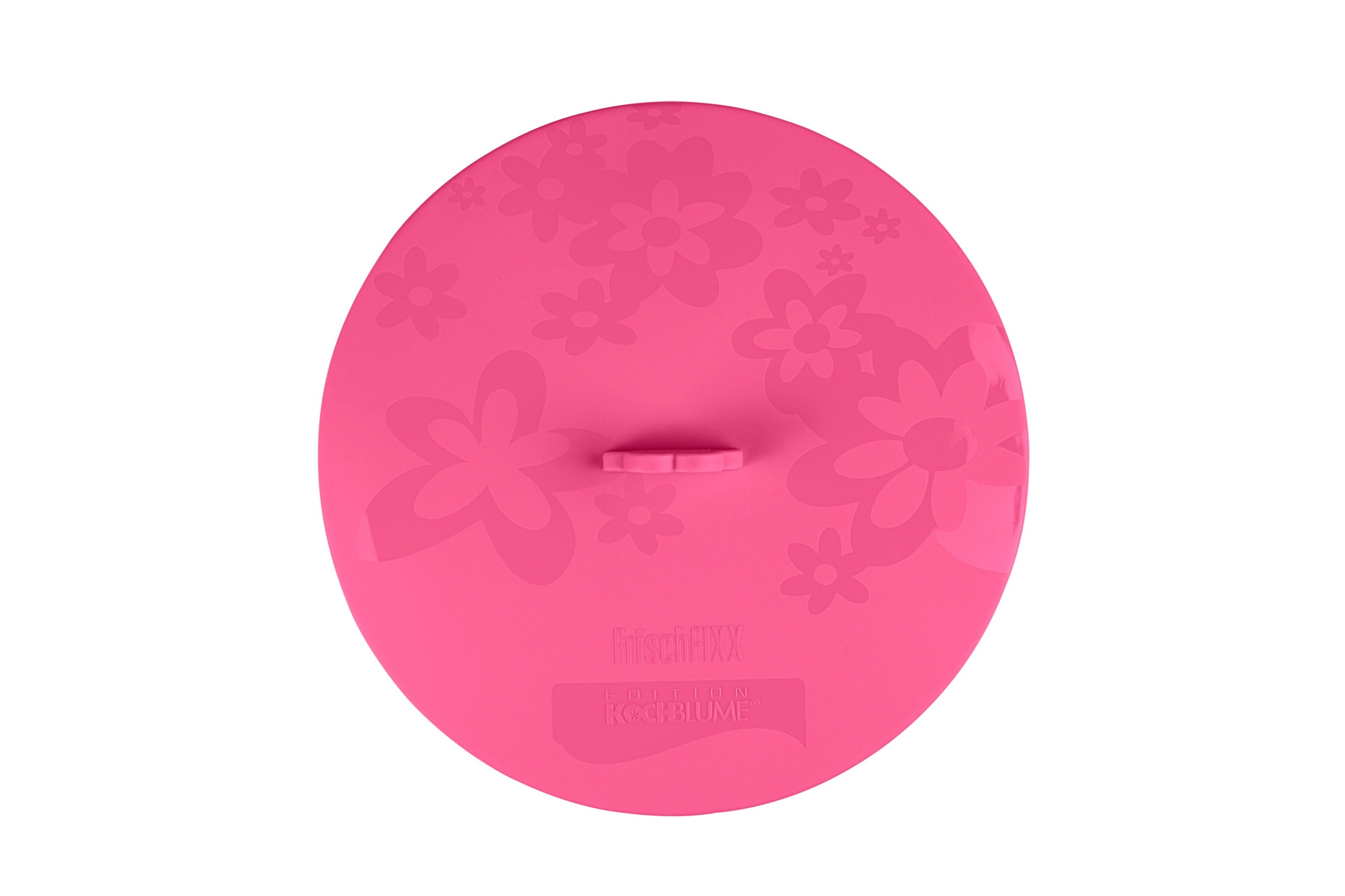 Ein pinkfarbener Frischfixx-Deckel