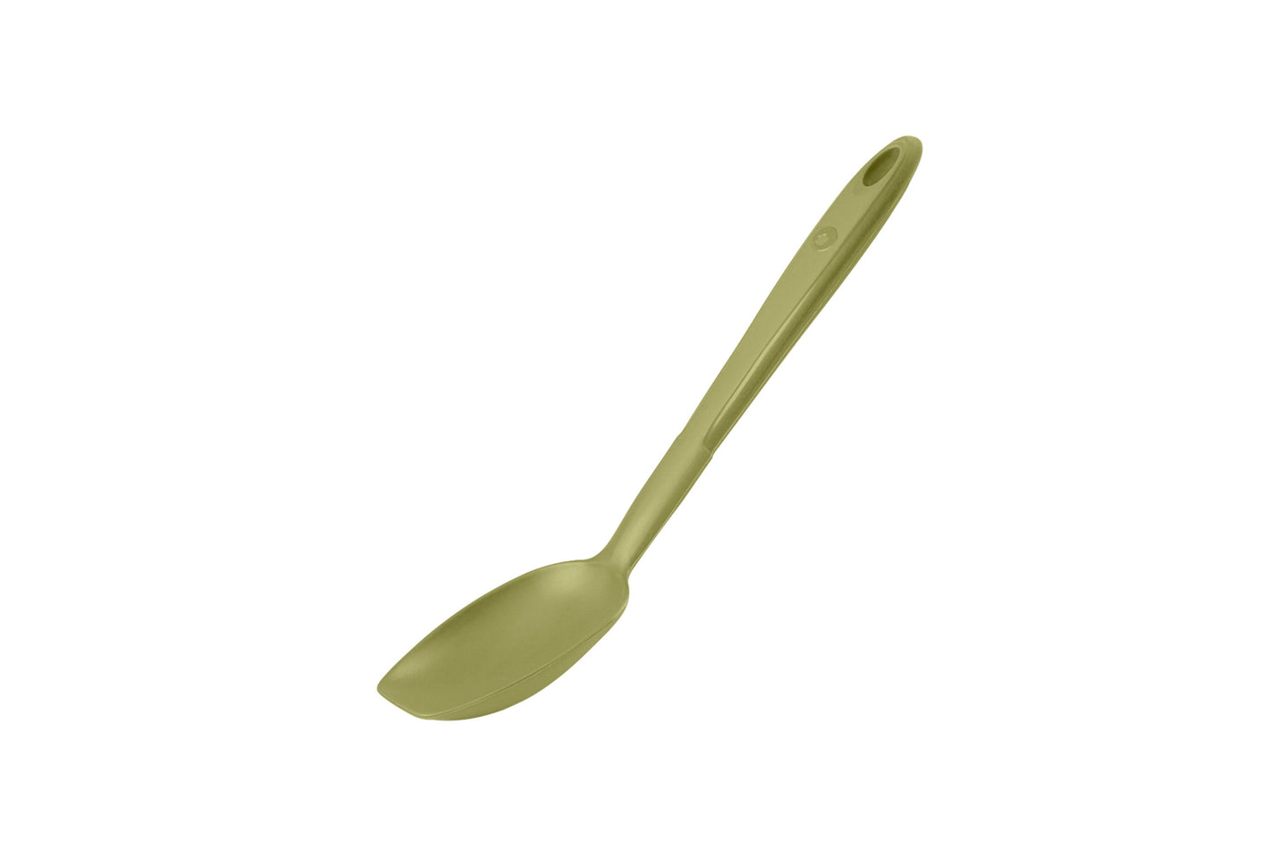 Ein Sossenlöffel in der Farbe olive