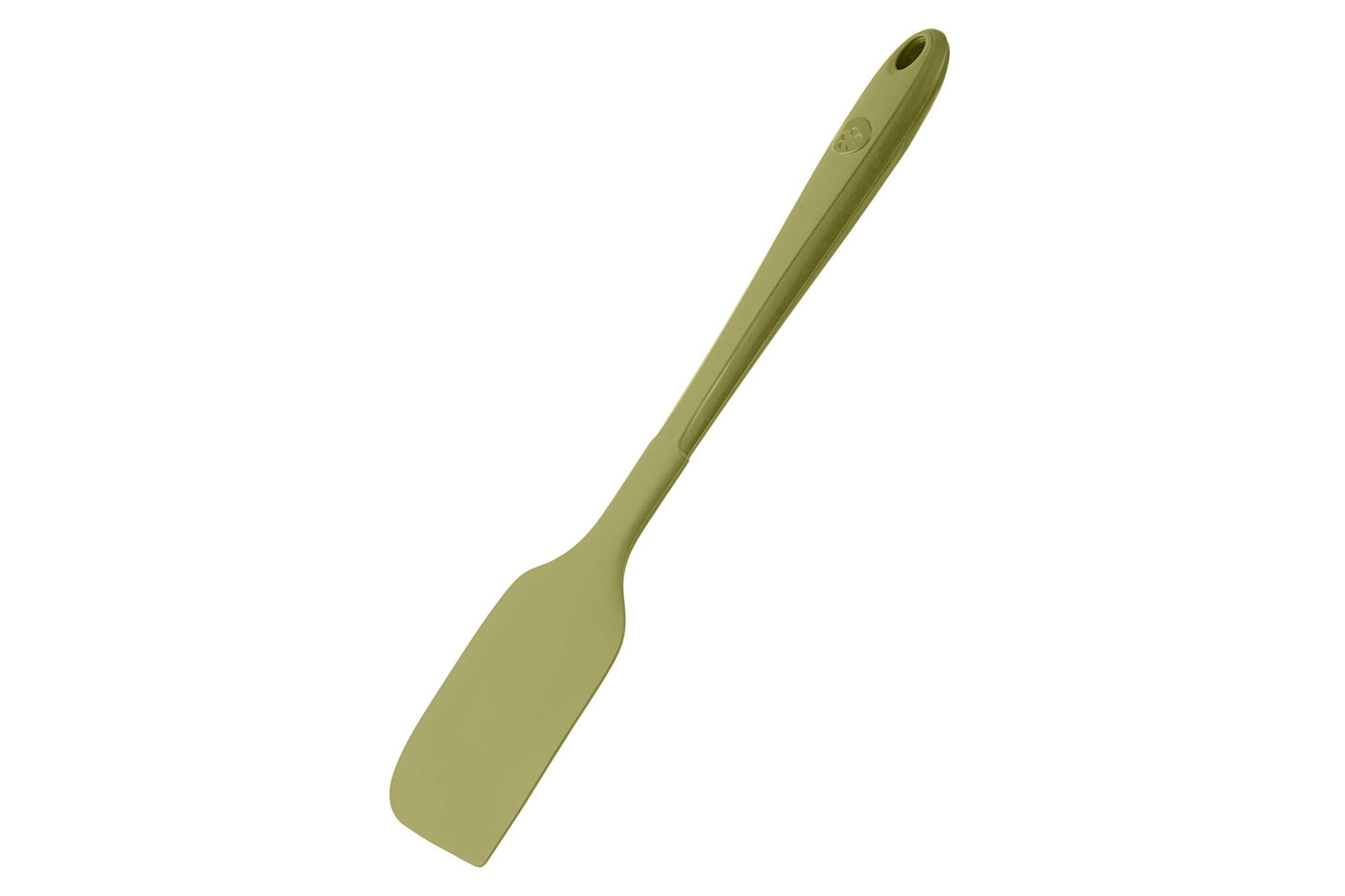Ein Teigschaber in der Farbe olive