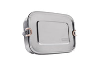 edelstahl lunchbox groß freisteller schräge ansicht geschlossener deckel