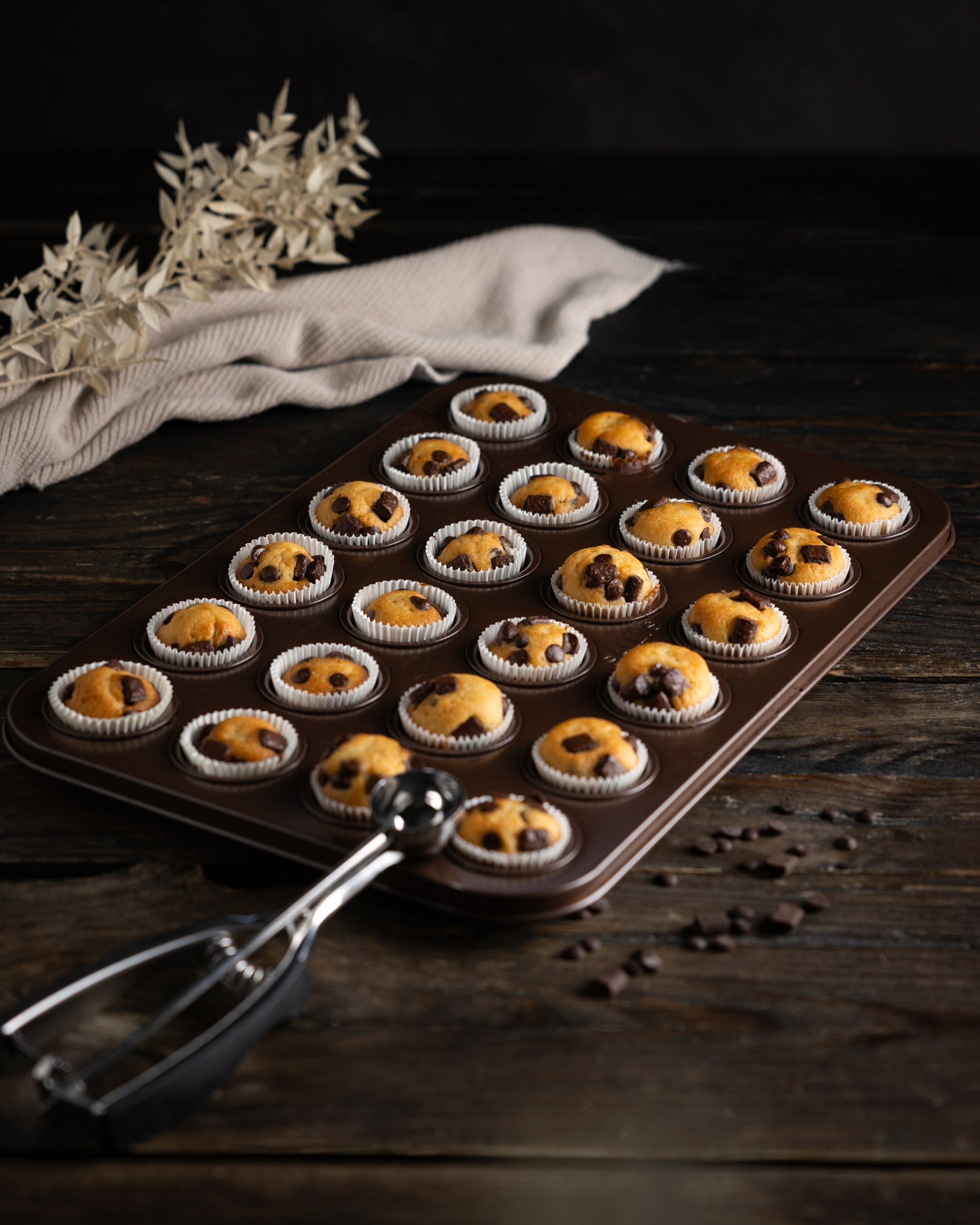 Mini-Papier-Backförmchen weiß