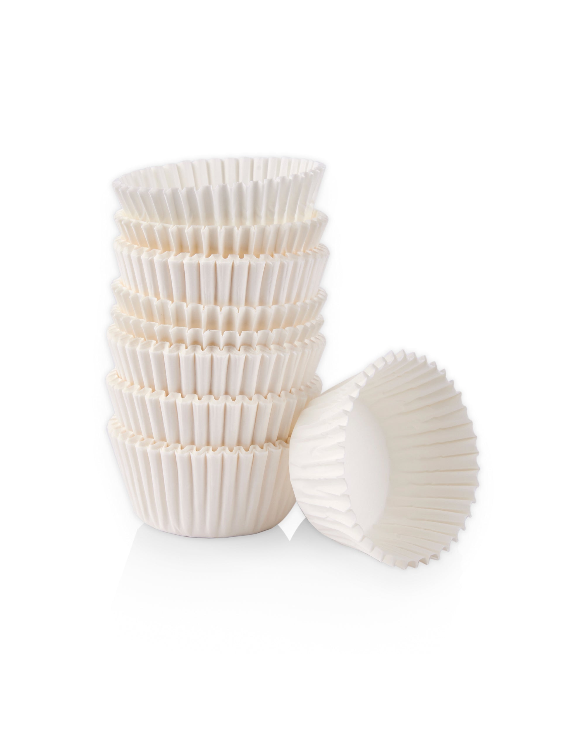 Mini-Papier-Backförmchen weiß