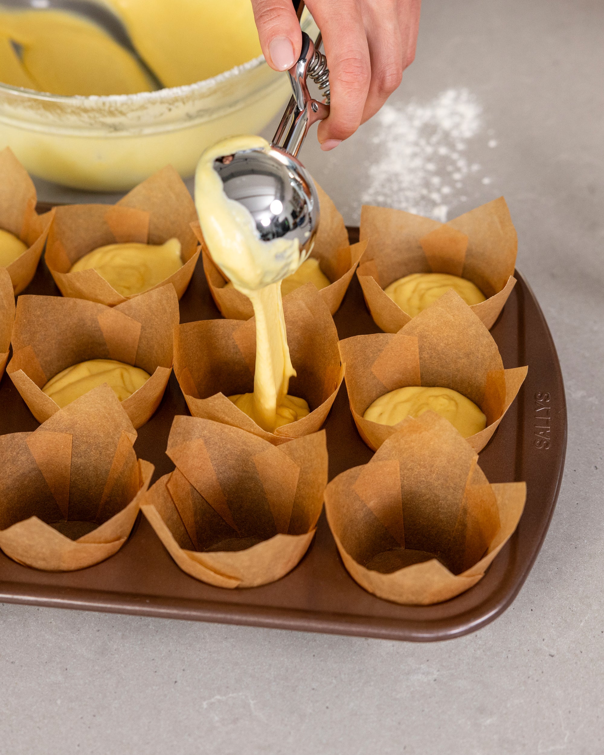 Sallys XXL Muffinförmchen - Tulpenform