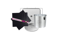 Ein V3 Backblech, ein V2 Tortenring, eine Dauerbackfolie und ein Springformboden