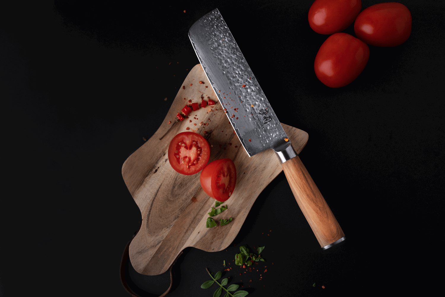 Sallys 3er Messer Set - Nakiri, Masuta & Santoku