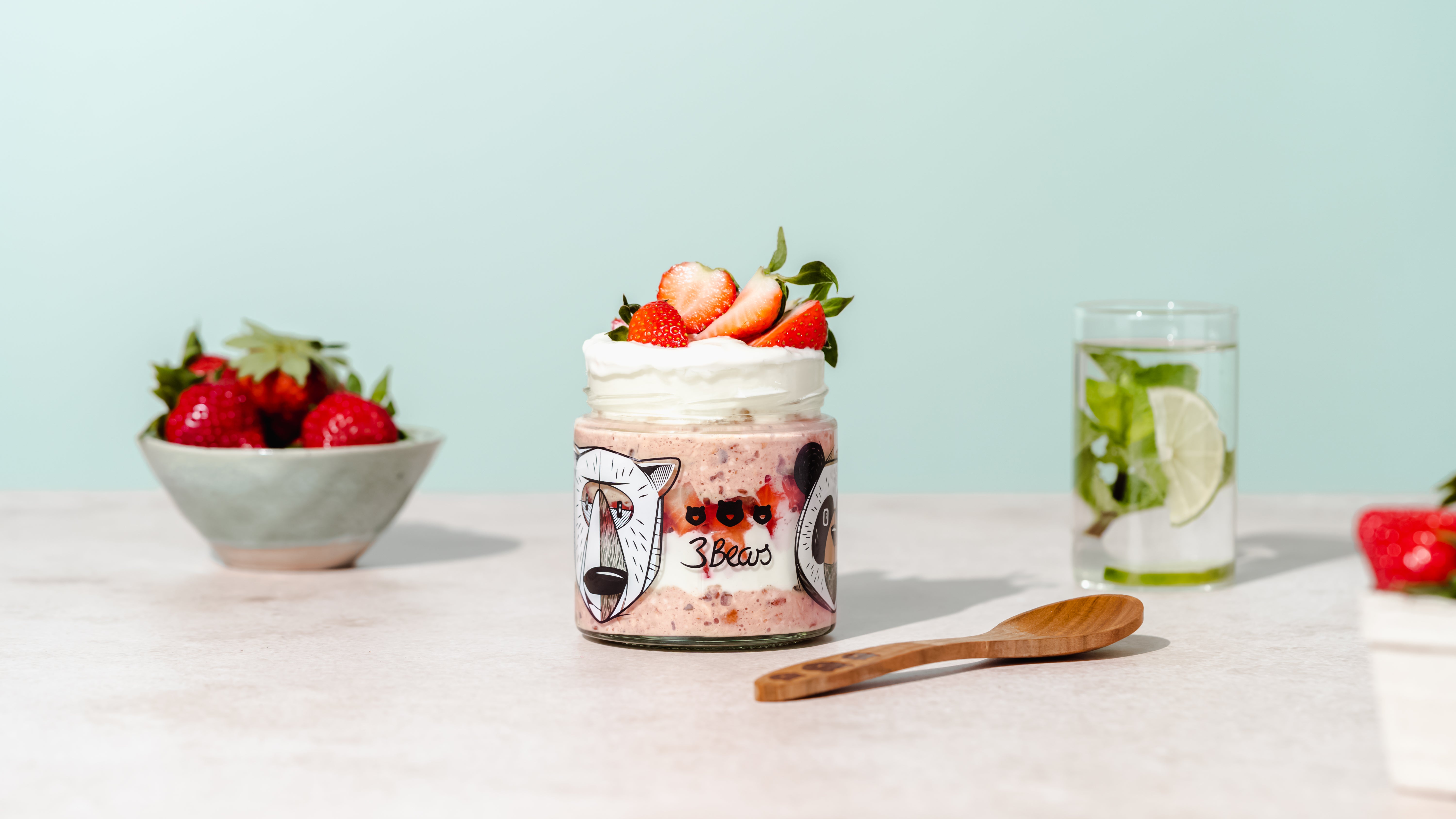 3Bears Overnight Oats Edle Erdbeere 400g