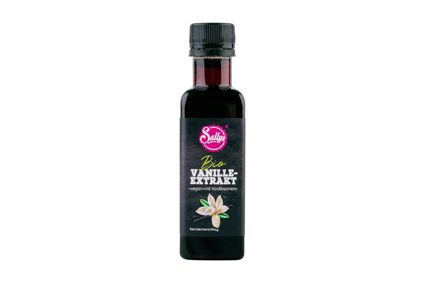 Eine Flasche Sallys Bio Vanilleextrakt