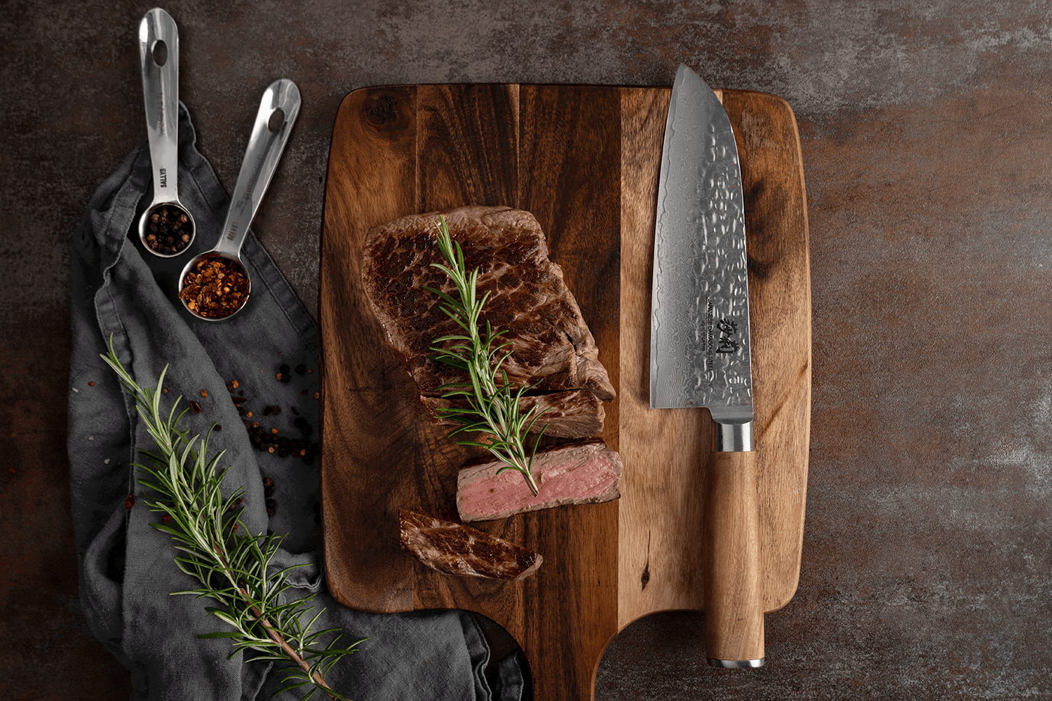 Sallys 3er Messer Set - Nakiri, Masuta & Santoku