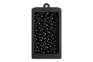 Eine schwarze Schokoladenform für Bubble-Schokolade