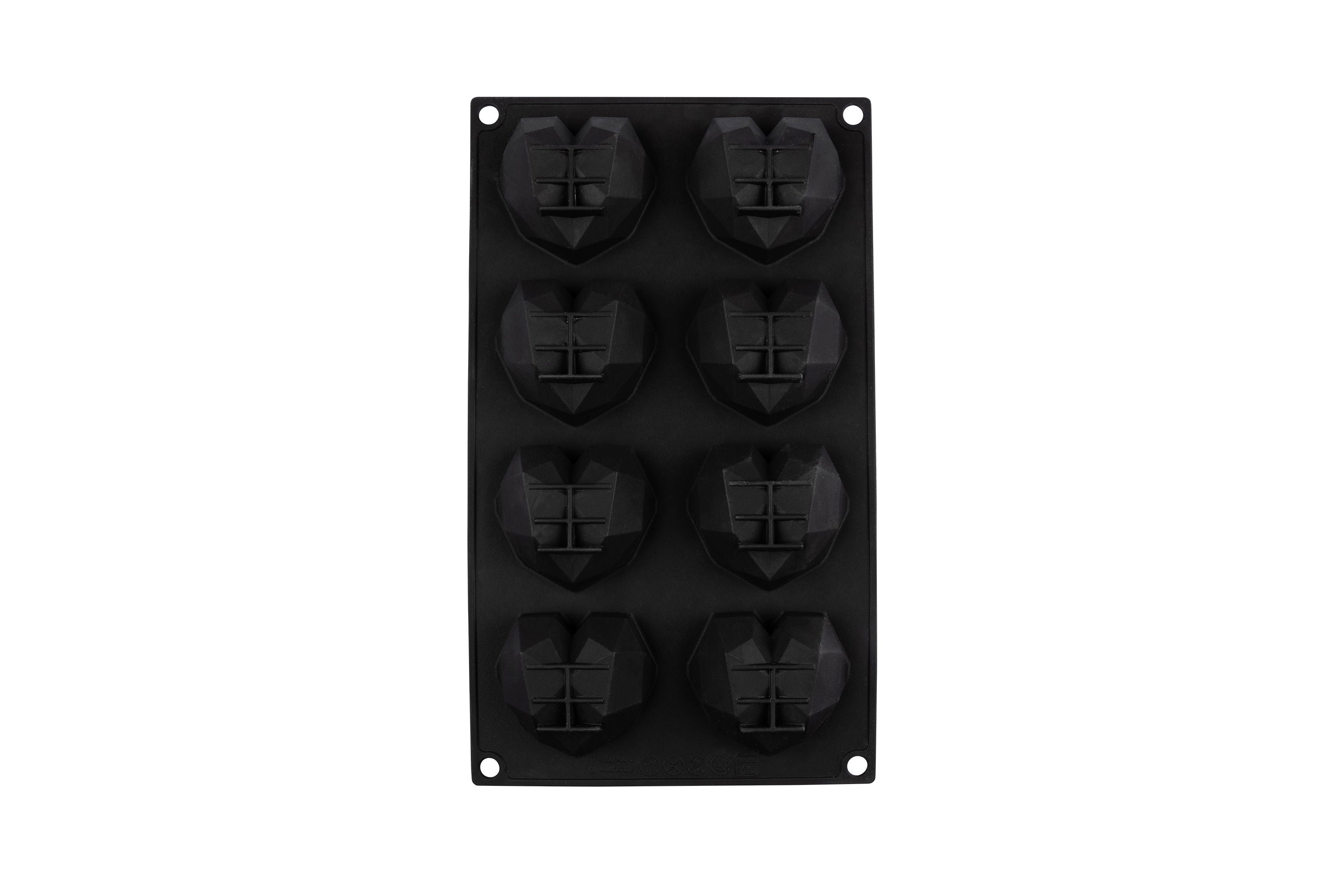 Sallys 3D Diamant-Herz Silikonbackform klein