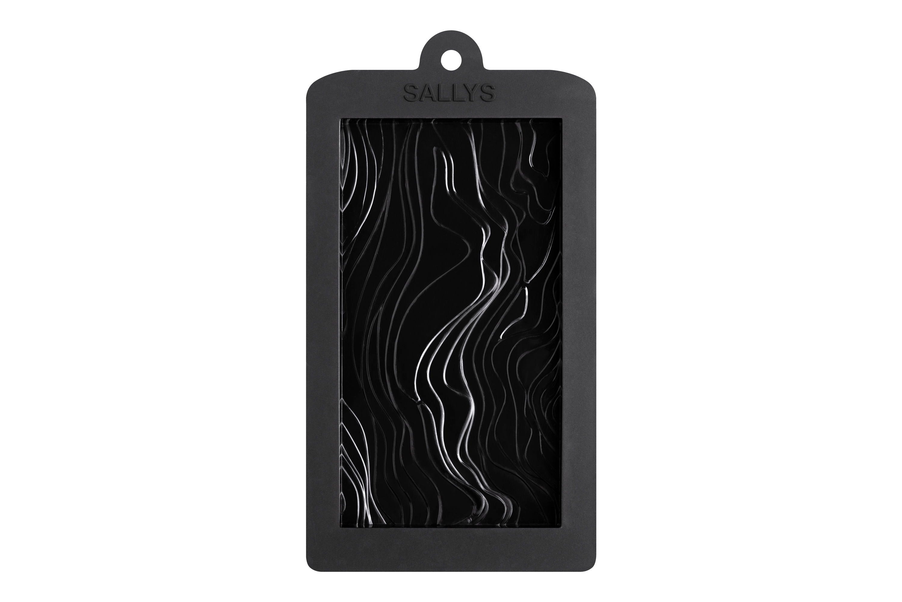 Eine Schokoladenform für Schokolade in Wellenoptik