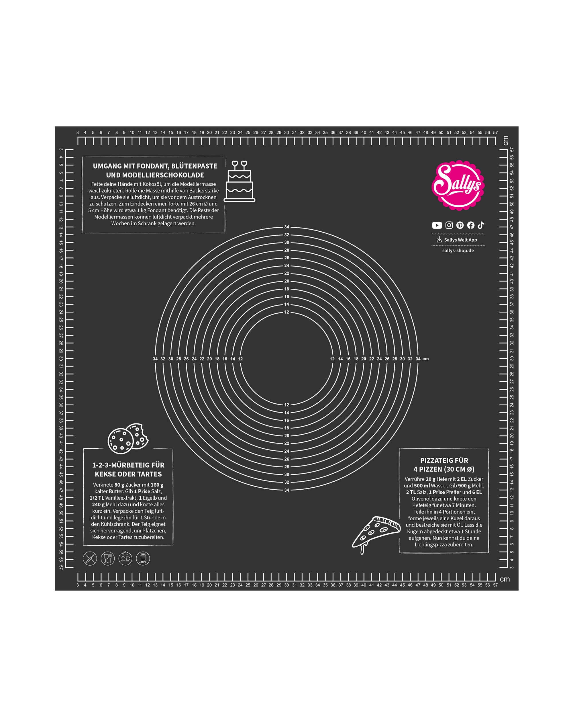 Sallys Silikon Backmatte / Gewebematte