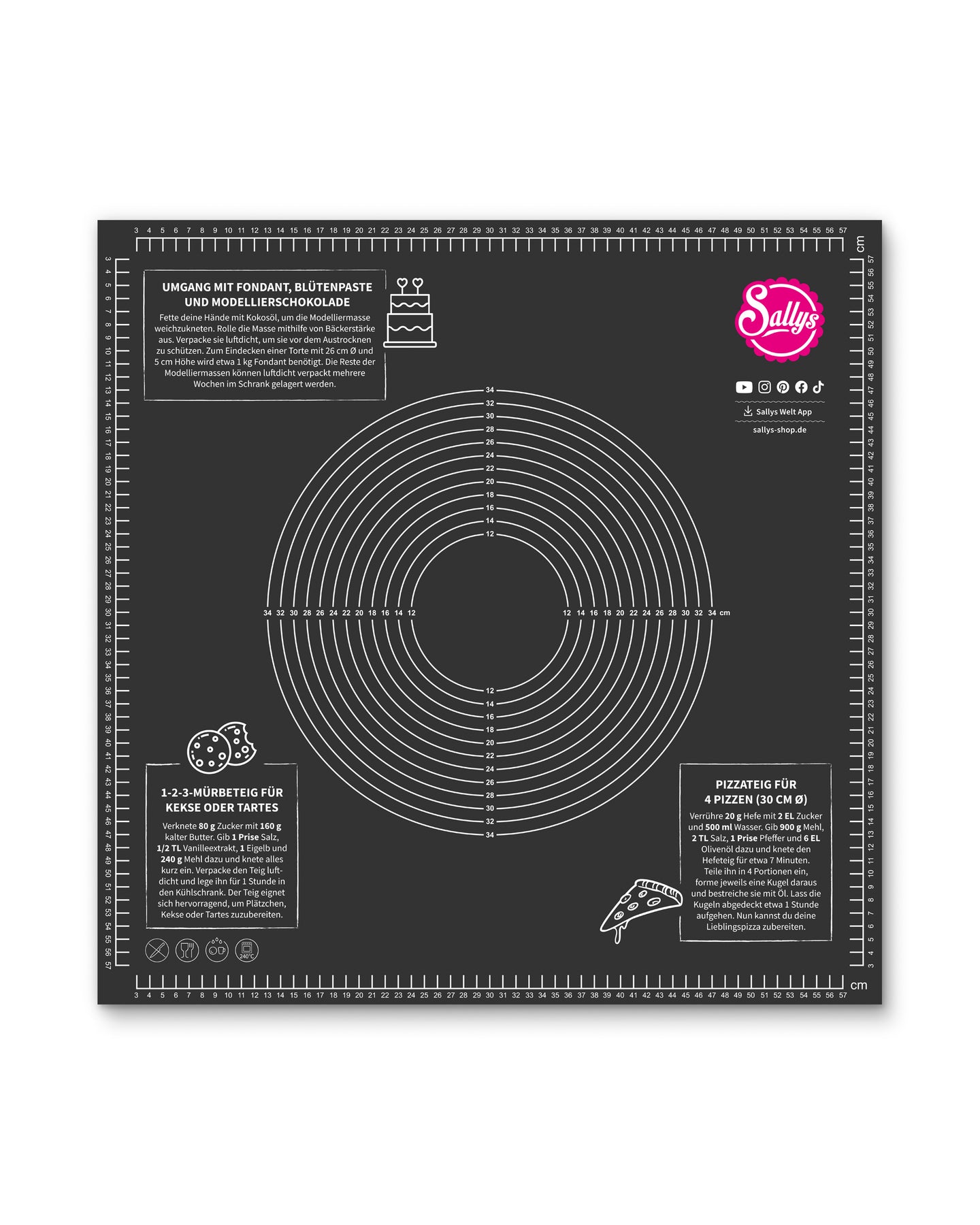 Sallys Silikon Backmatte / Gewebematte