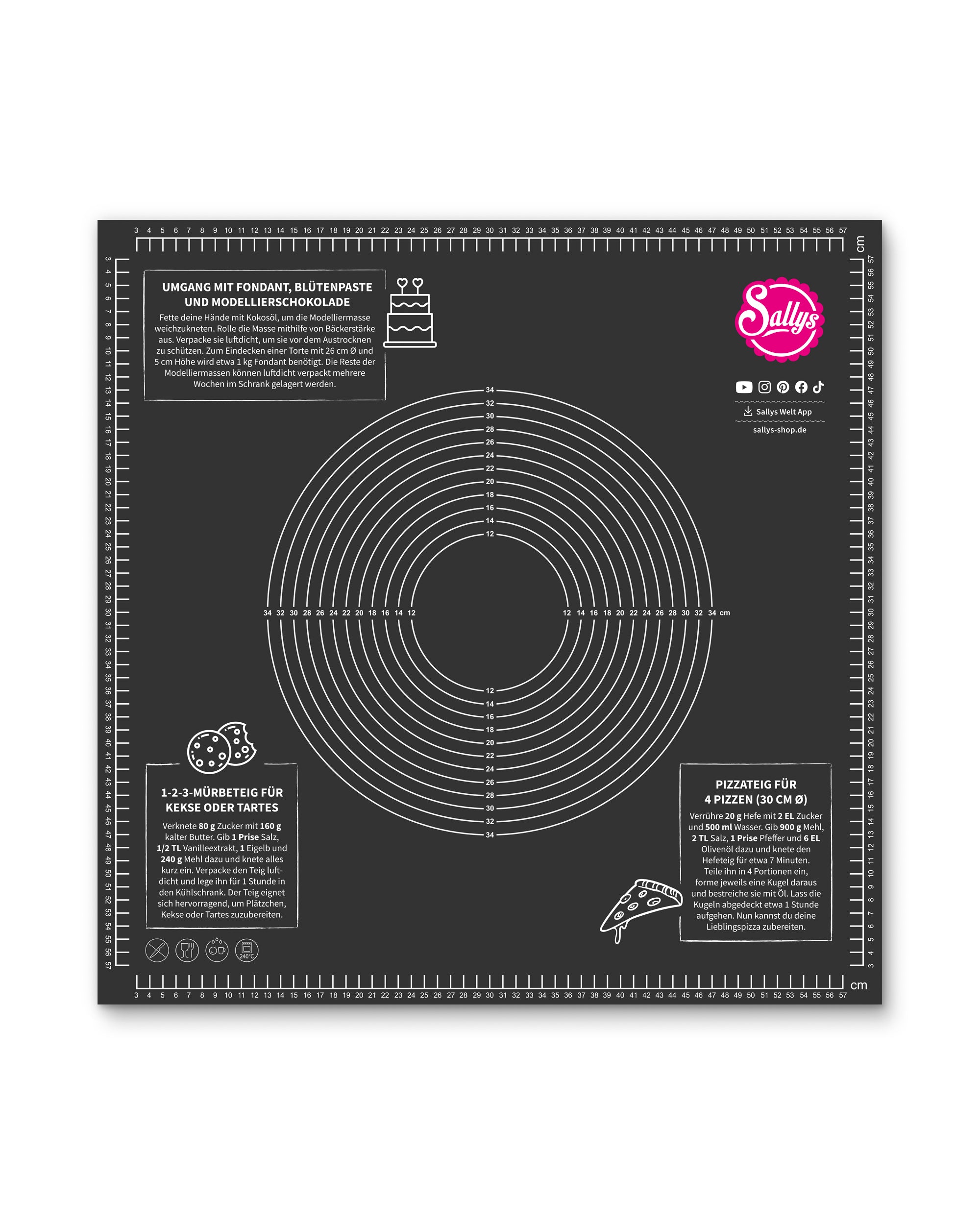 Sallys Silikon Backmatte / Gewebematte