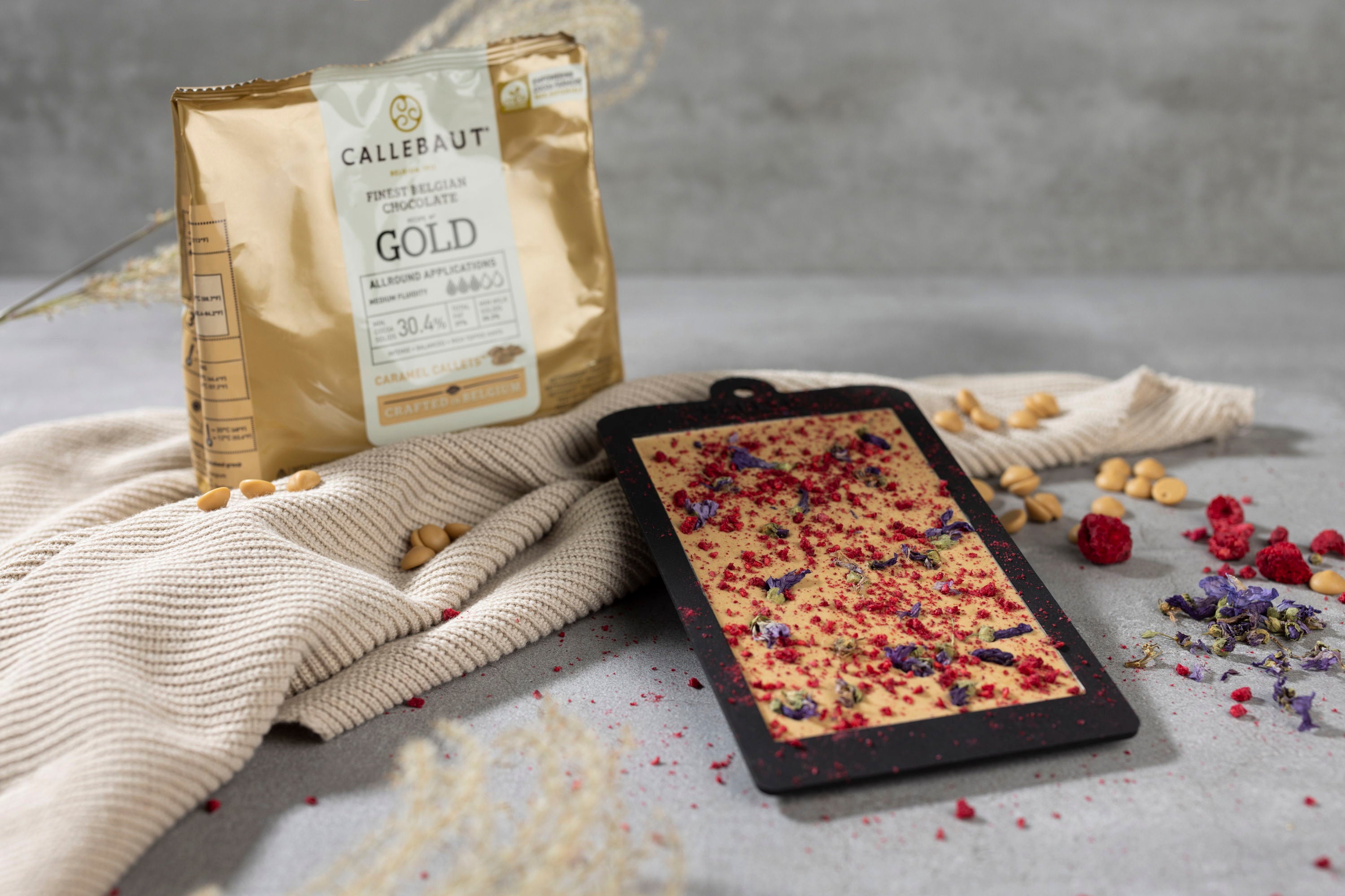 Callebaut Karamell Kuvertüre gold - 400g Beutel