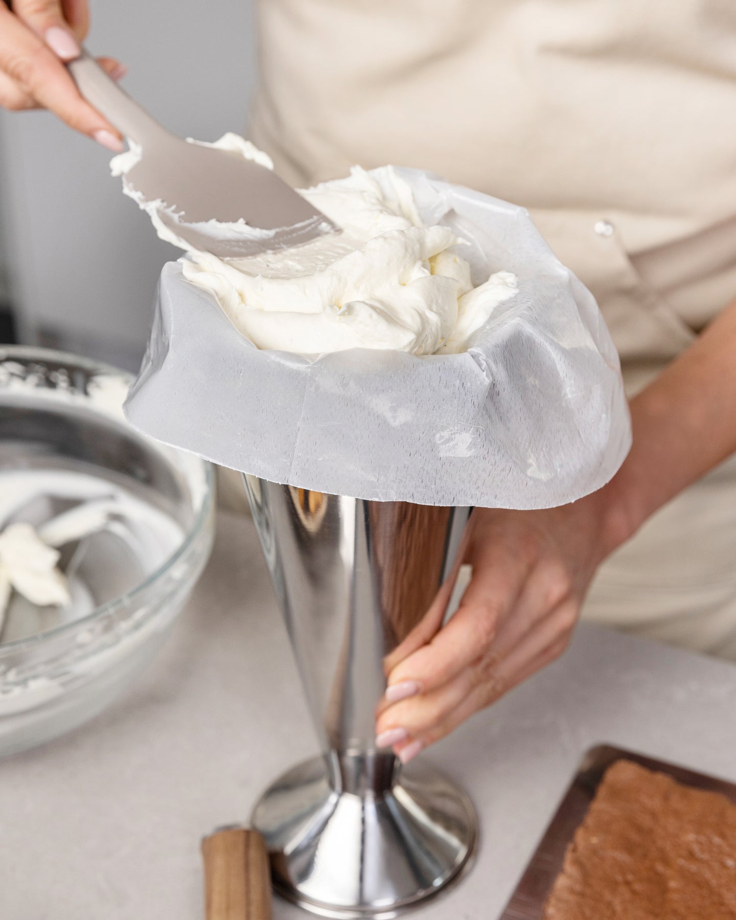 Sallys Spritzbeutelständer Edelstahl