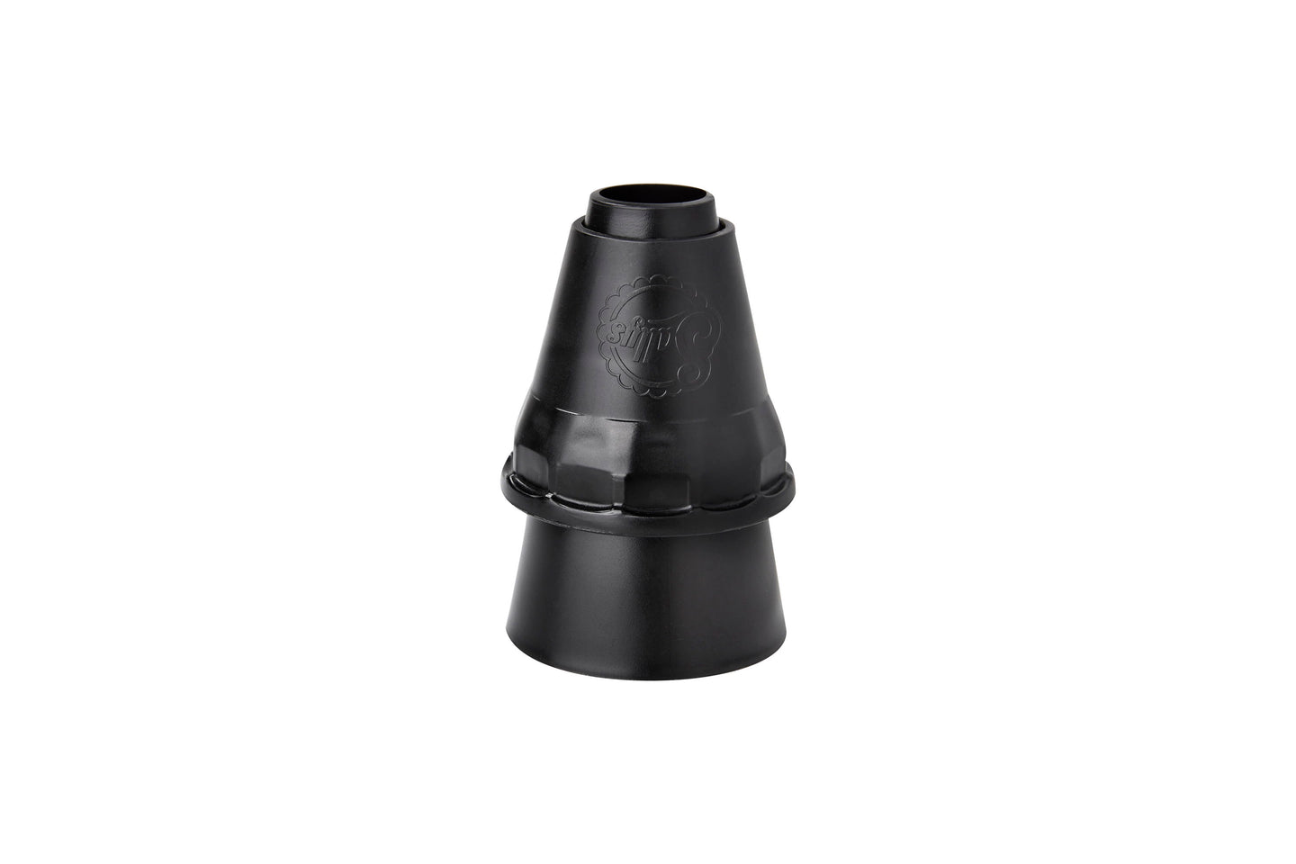 Ein schwarzer Spritztüllen-Adapter