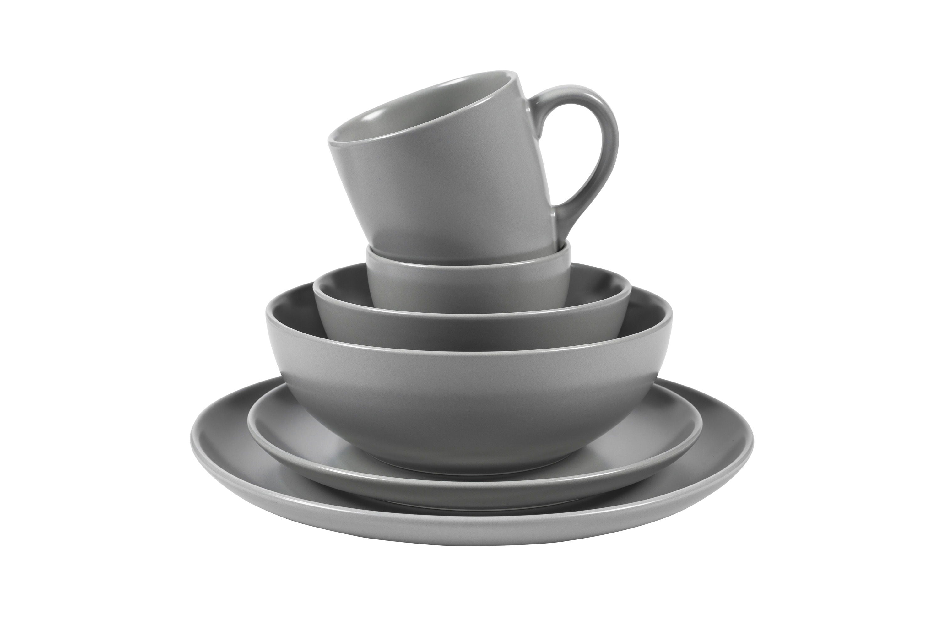 Graues Stoneware-Geschirr