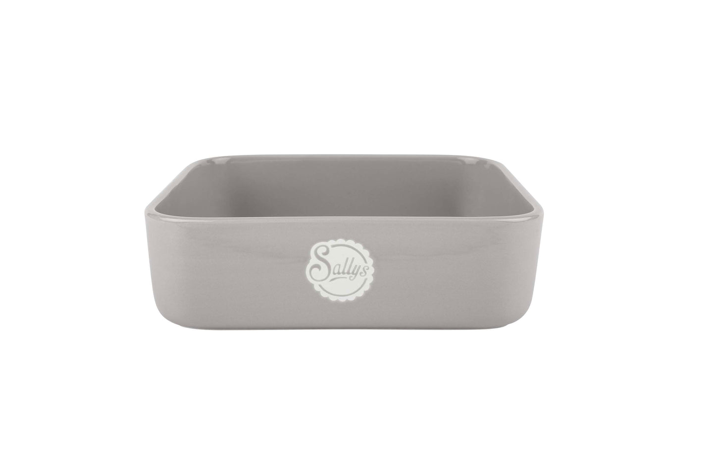 Eine kleine, beige Stoneware-Ofenform