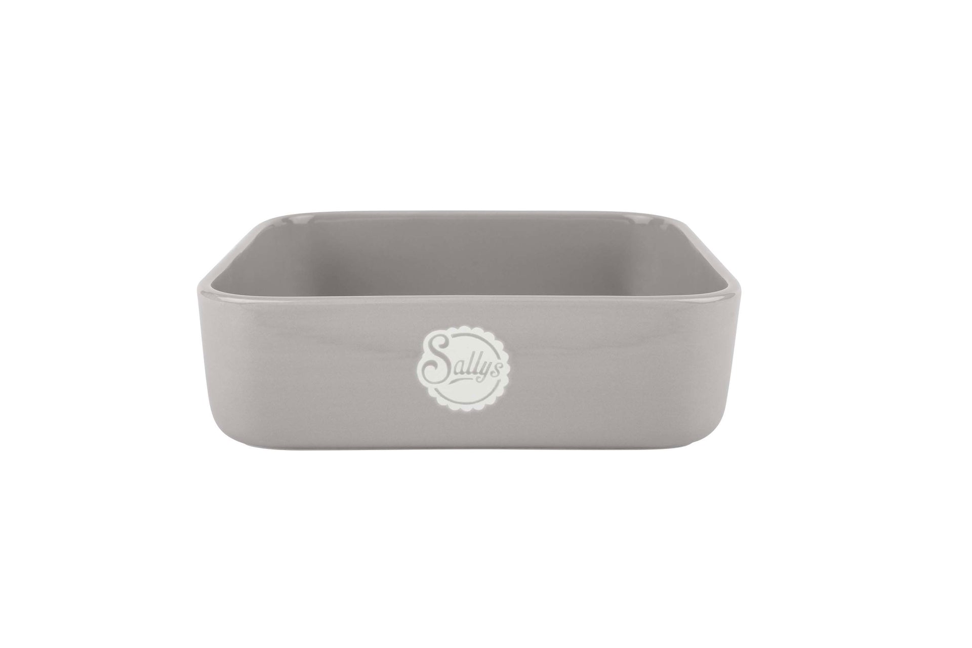 Eine kleine, beige Stoneware-Ofenform