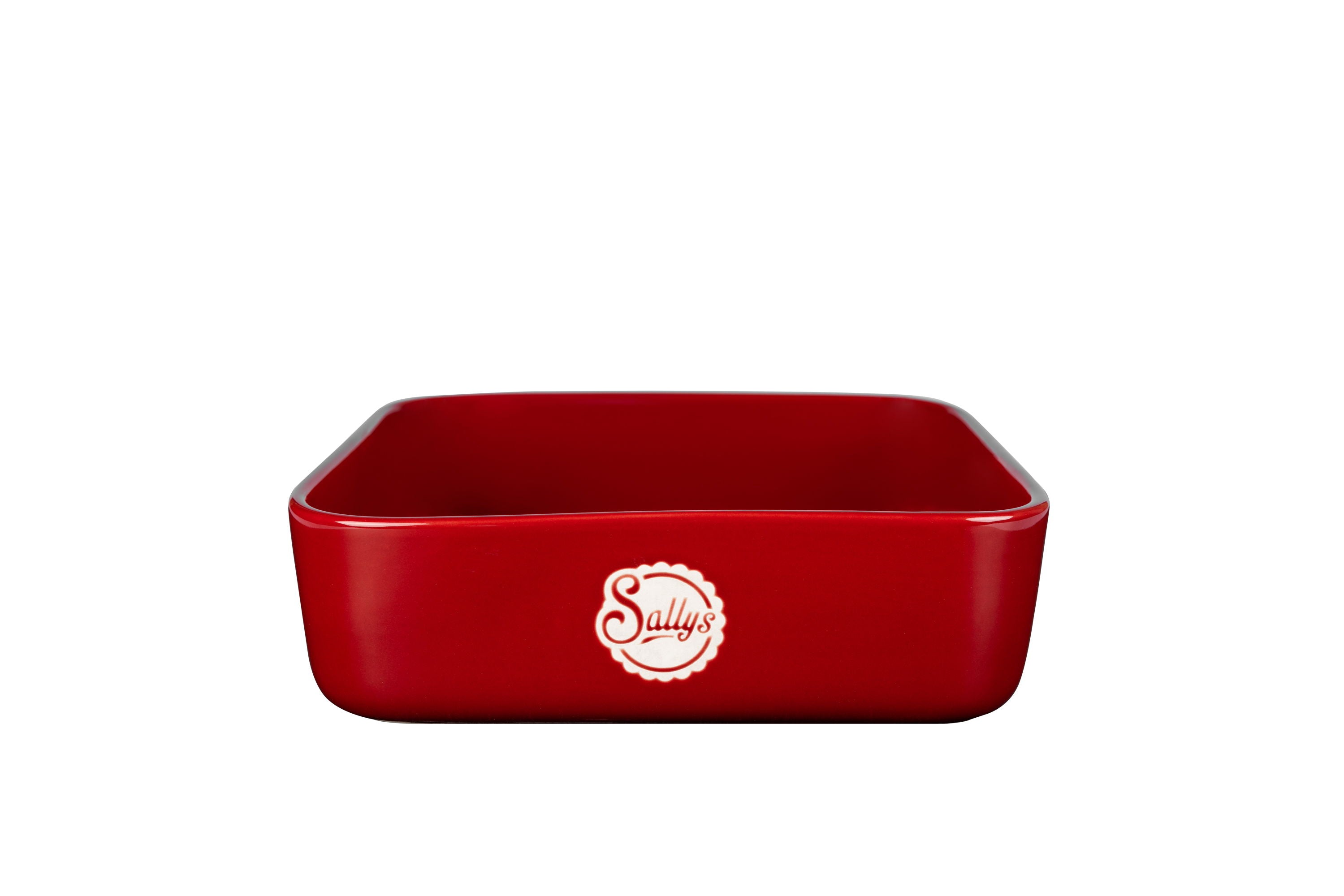 Eine rote Stoneware-Ofenform