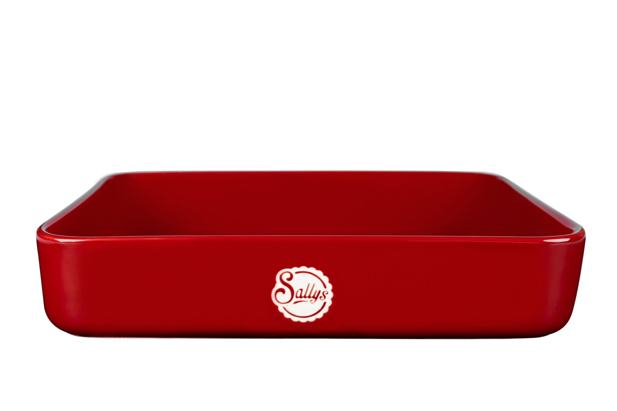 Eine rote Stoneware-Ofenform