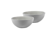 Zwei graue Stoneware-Schüsseln
