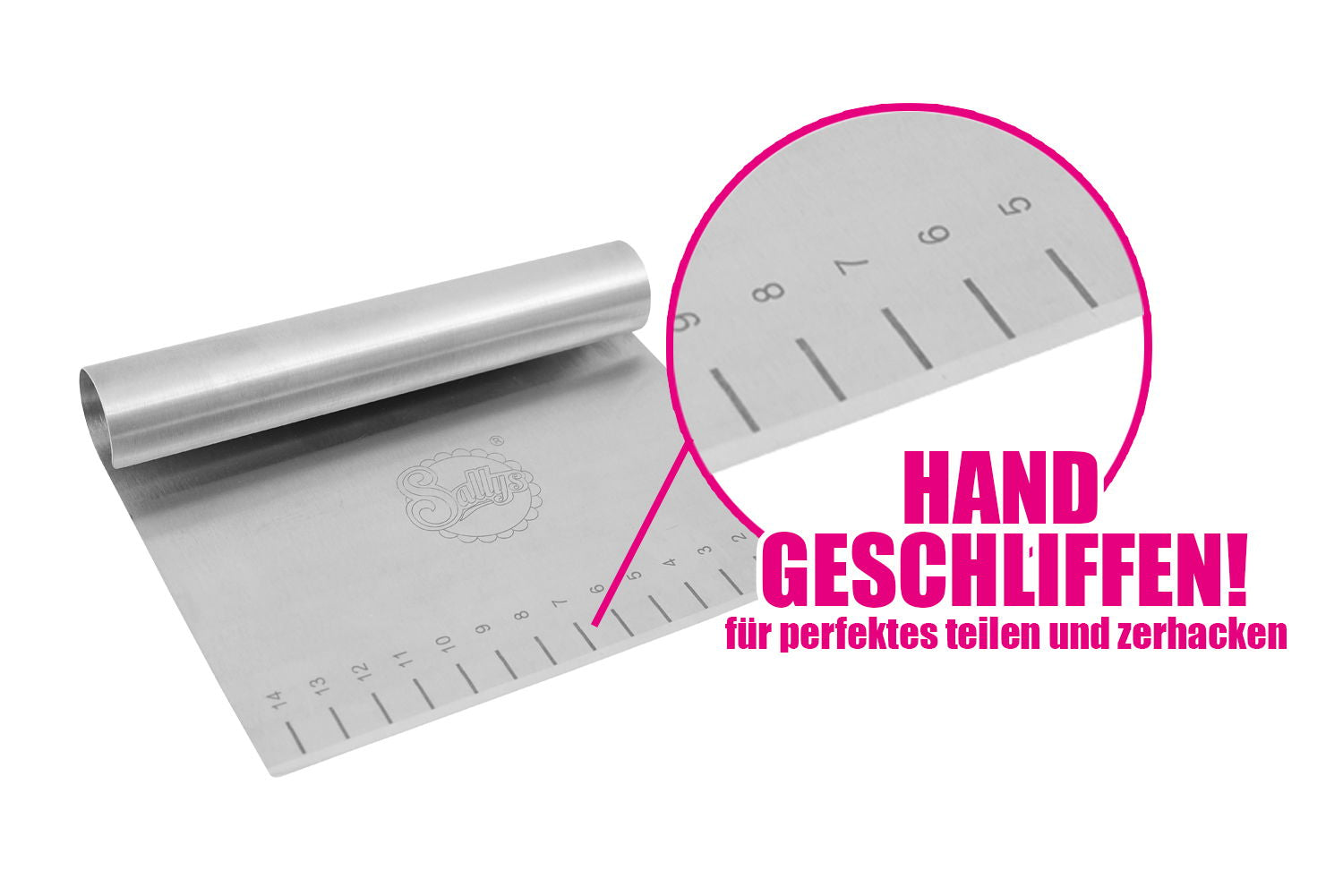 Sallys Edelstahl Teigkarte - klein