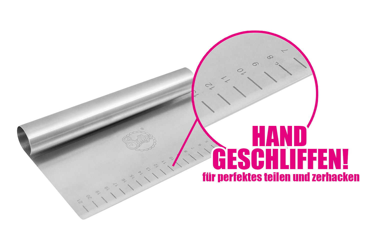 Sallys Edelstahl Teigkarte - groß